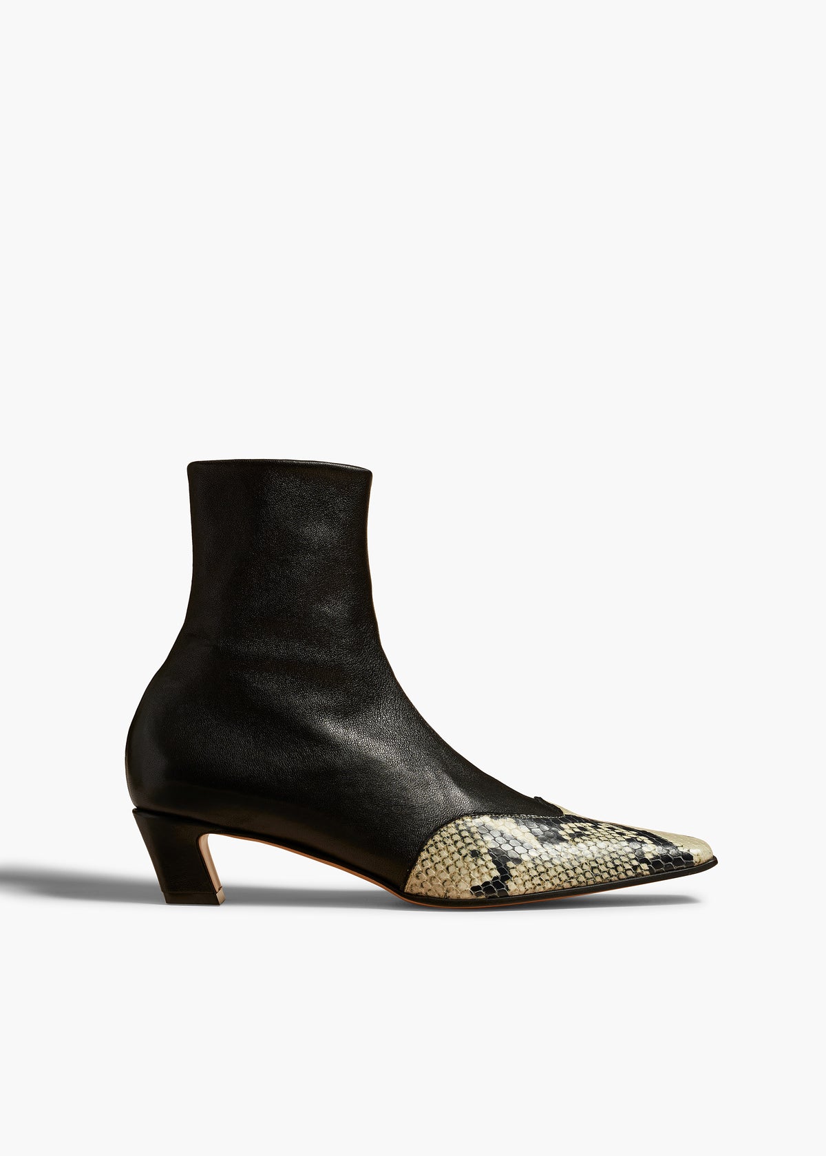 Nevada Stretch Low Boot Natural Python Embossed Leather