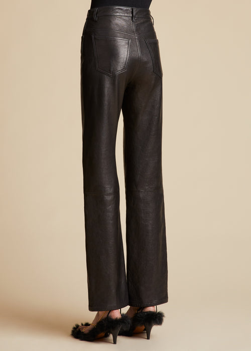 The Danielle Pant in Black Leather