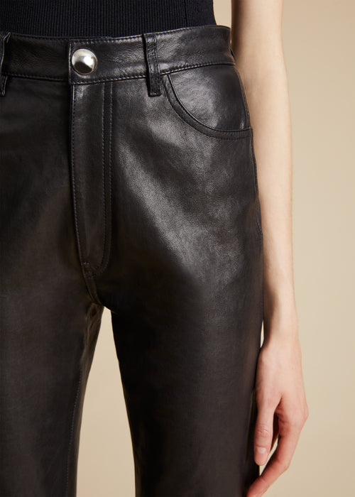 The Danielle Pant in Black Leather– KHAITE