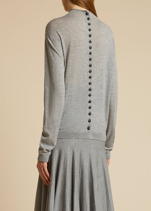 The Danika Sweater in Heather Grey