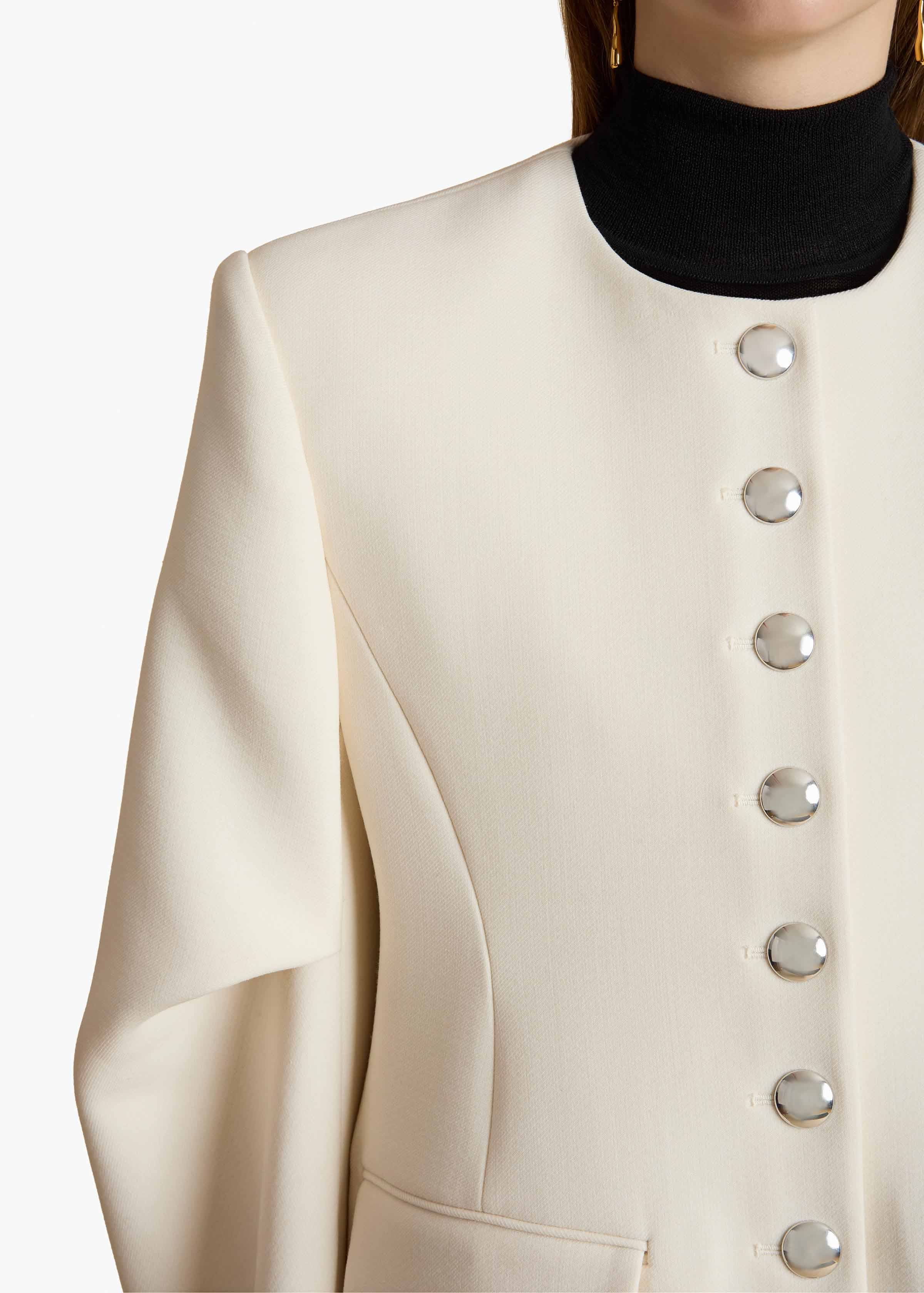 Darlman Jacket in Cream DETAILED VIEW 1