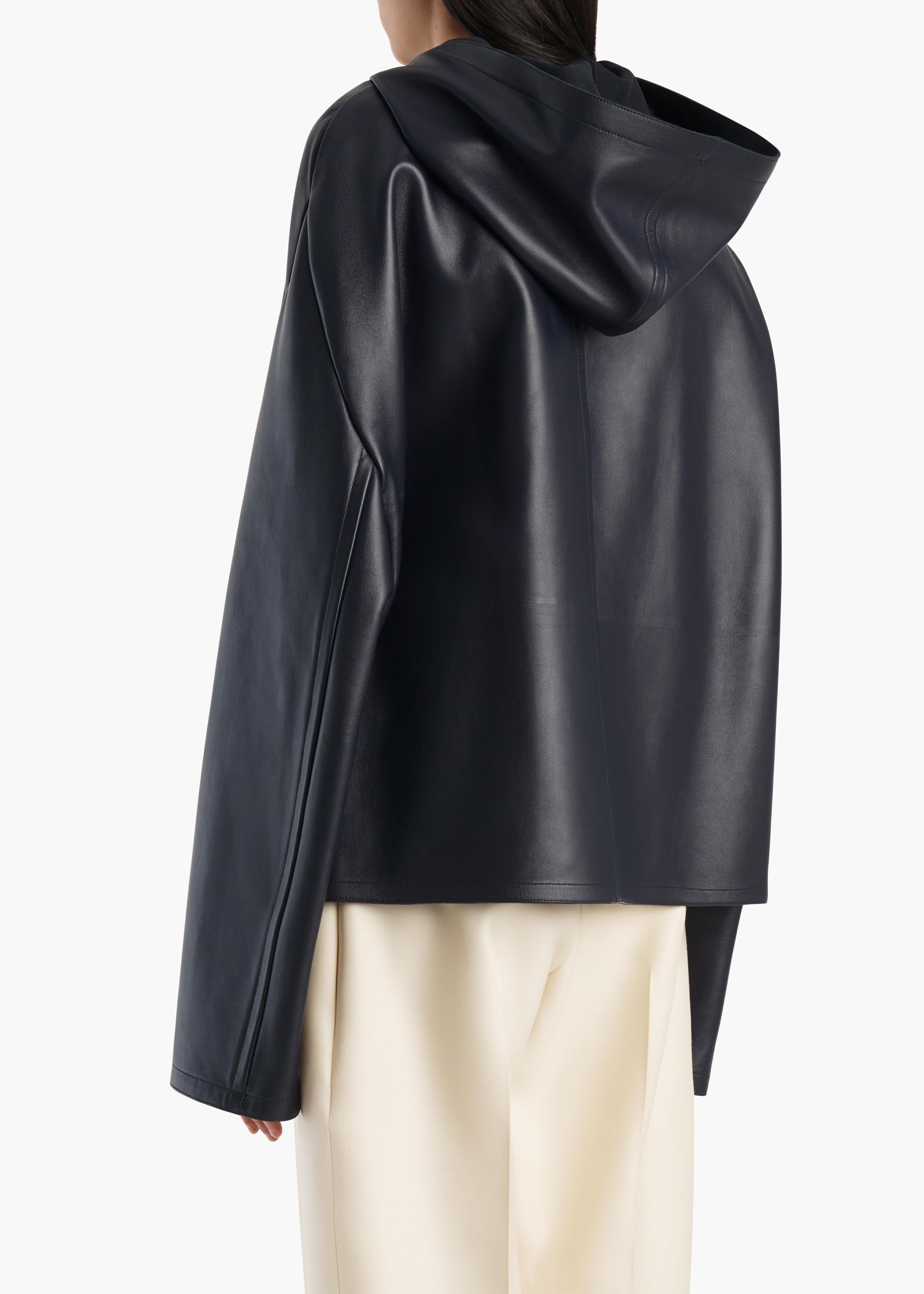 Darlo Jacket in Dark Navy Leather