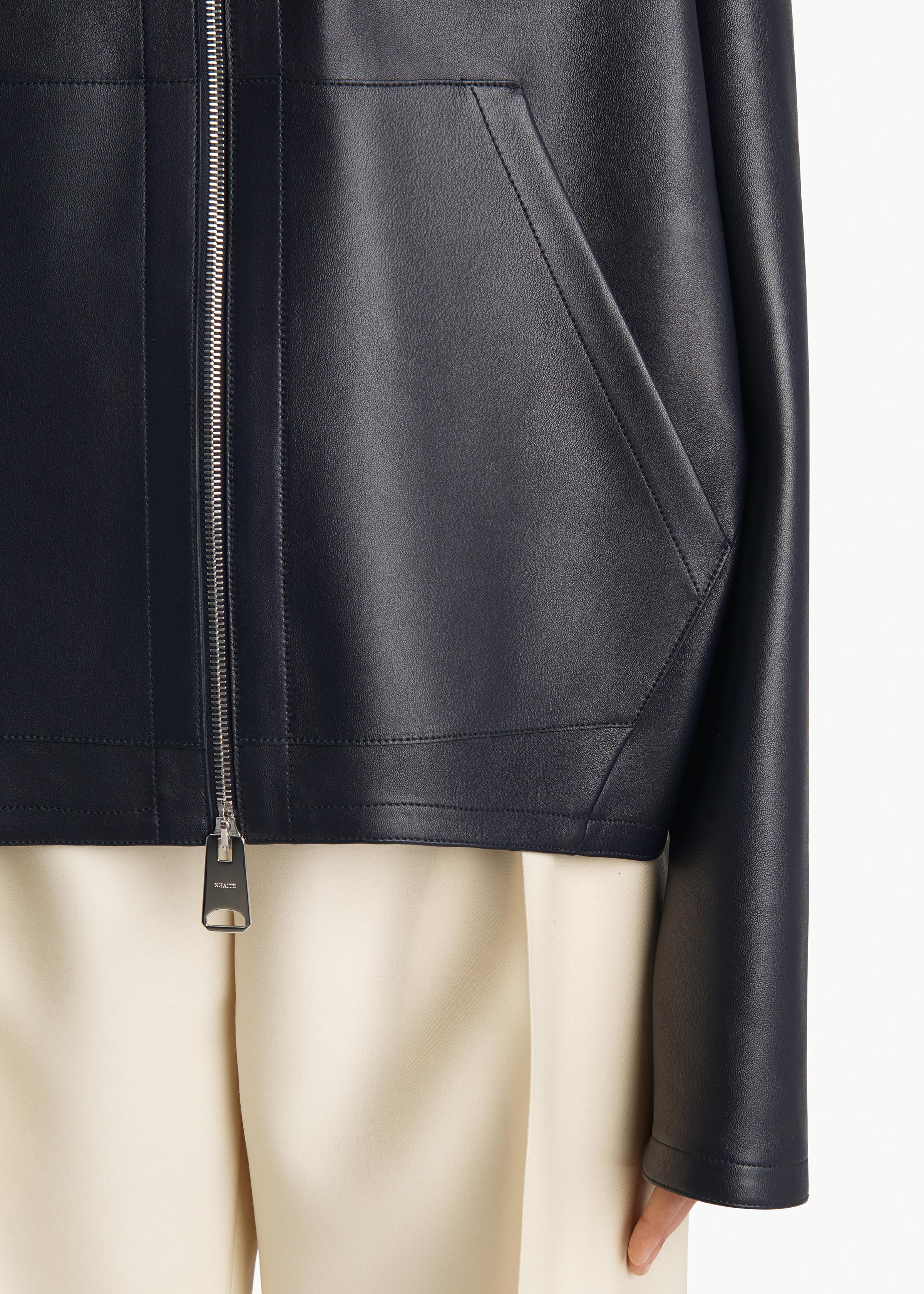 Darlo Jacket in Dark Navy Leather