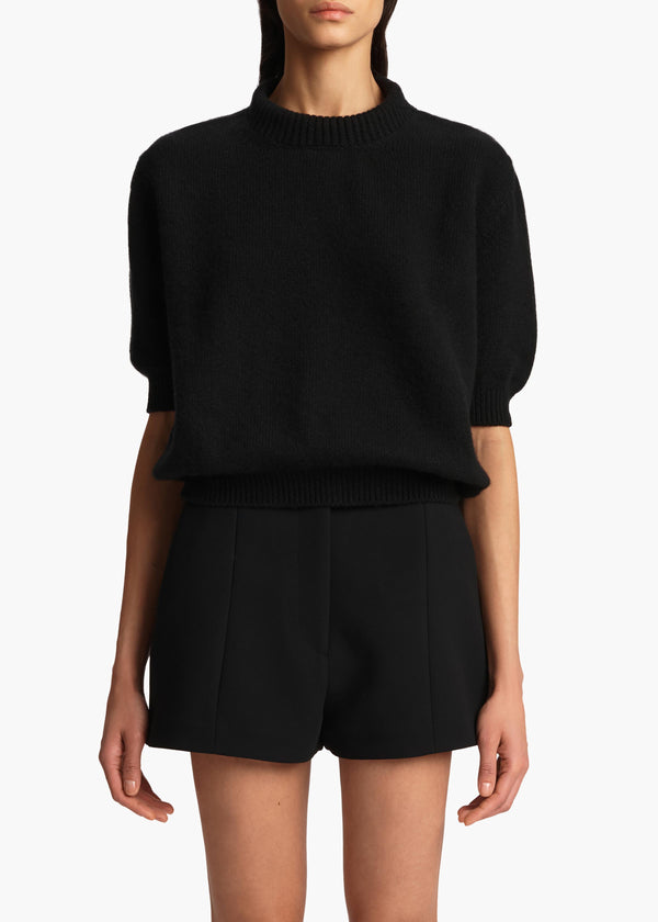  Davin Sweater in Black FRONT VIEW