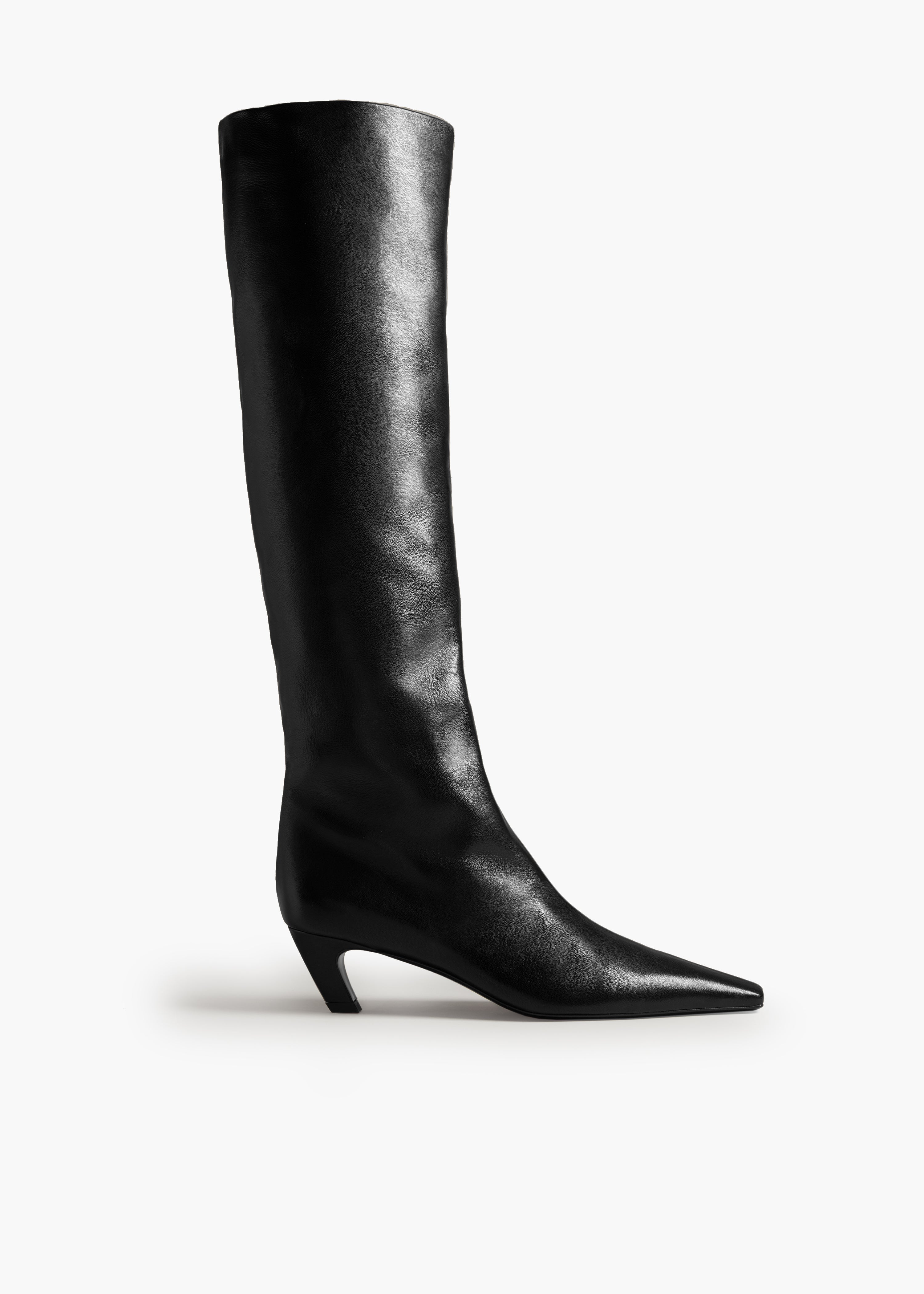 KHAITE - Davis Boot in Black Leather