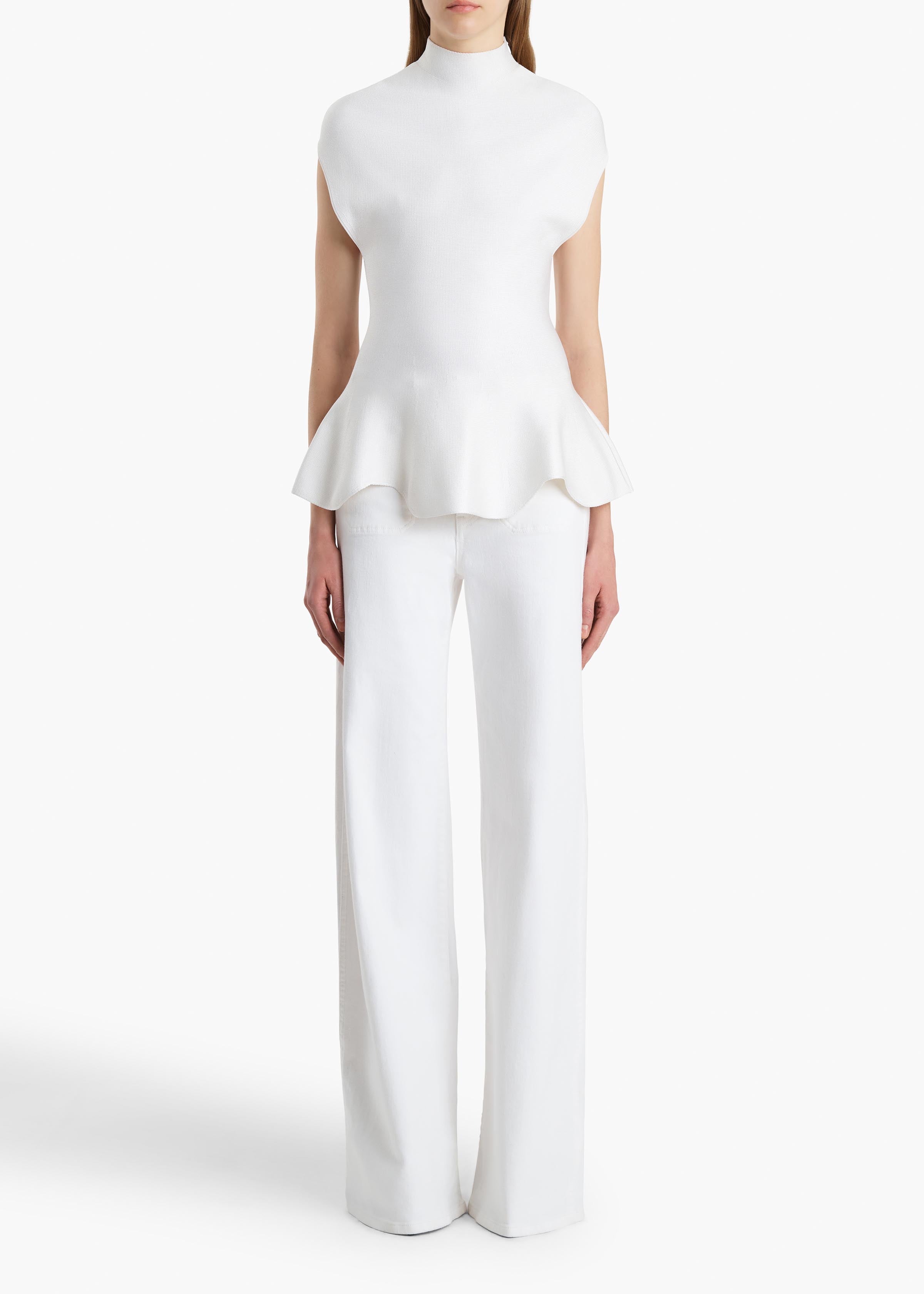 Delmonico Jean in White