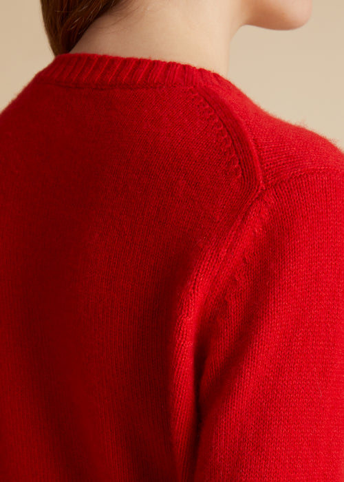 The Diletta Sweater in Fire Red