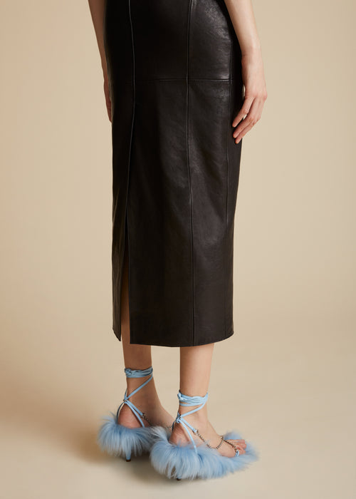 The Ditka Dress in Black Leather