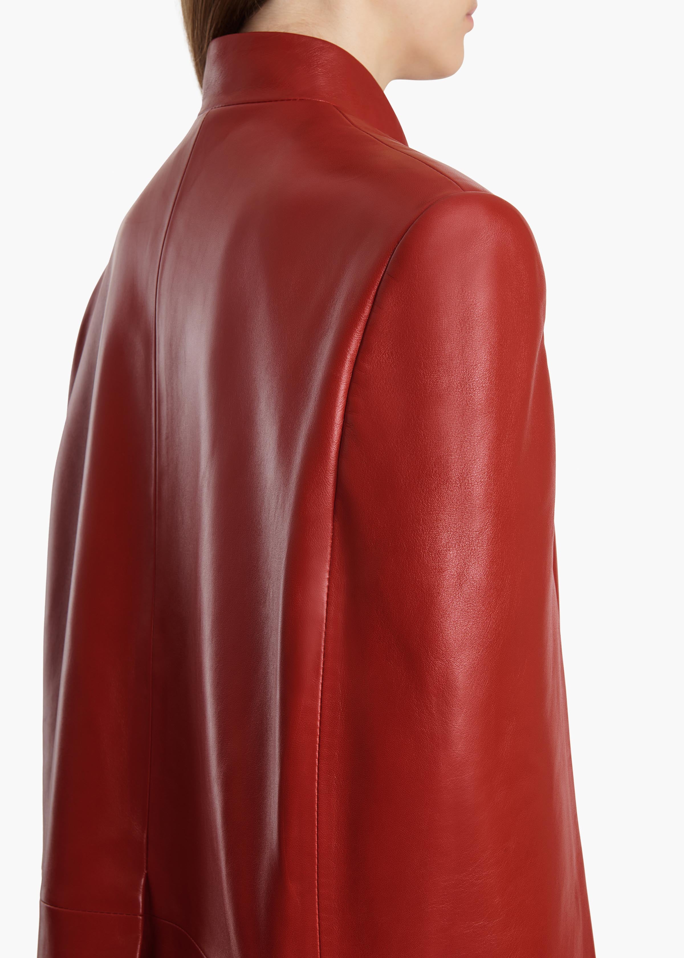 Dolso Jacket in Deep Red Leather – KHAITE