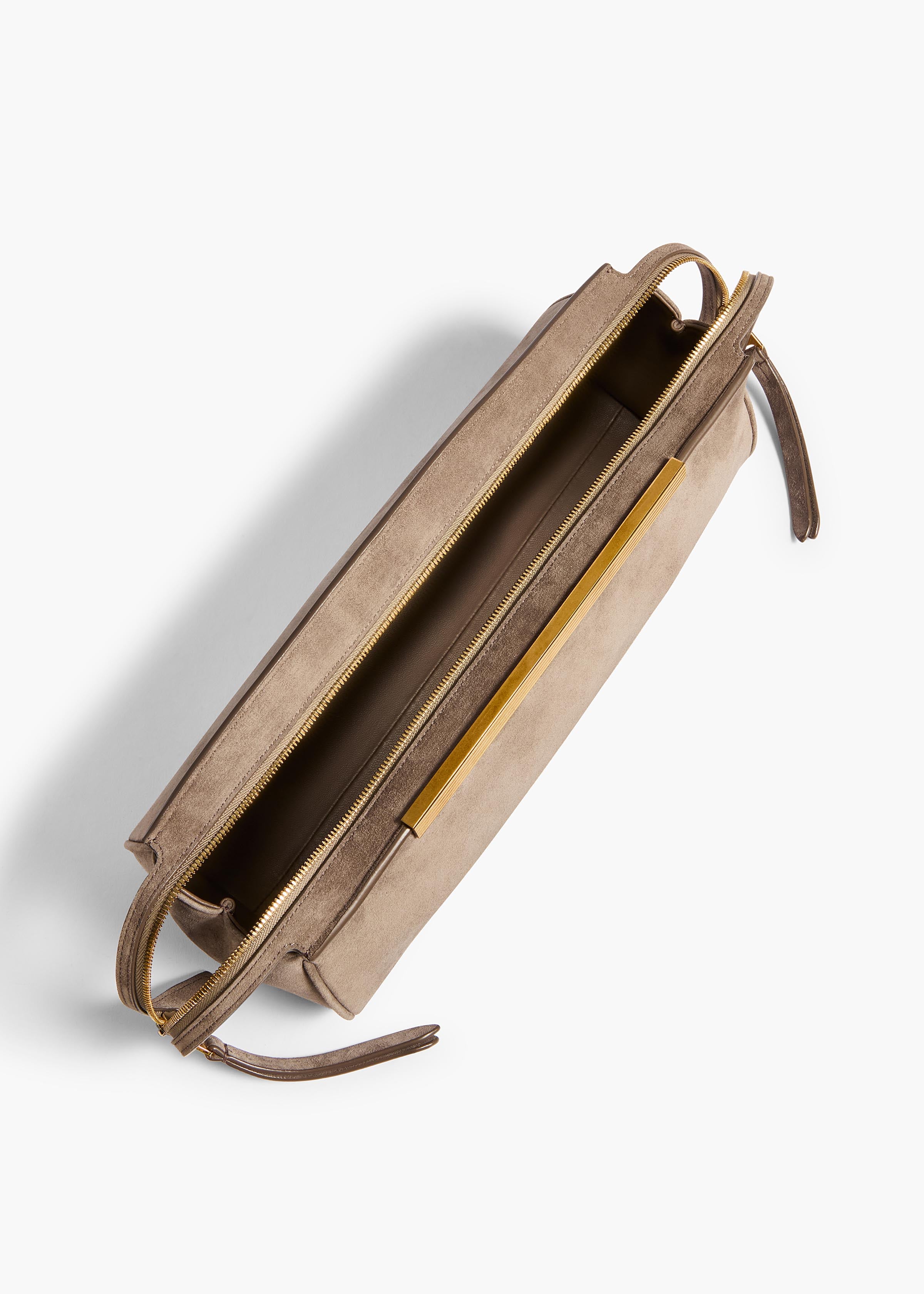 Donna Evening Clutch in Morning Dove Suede