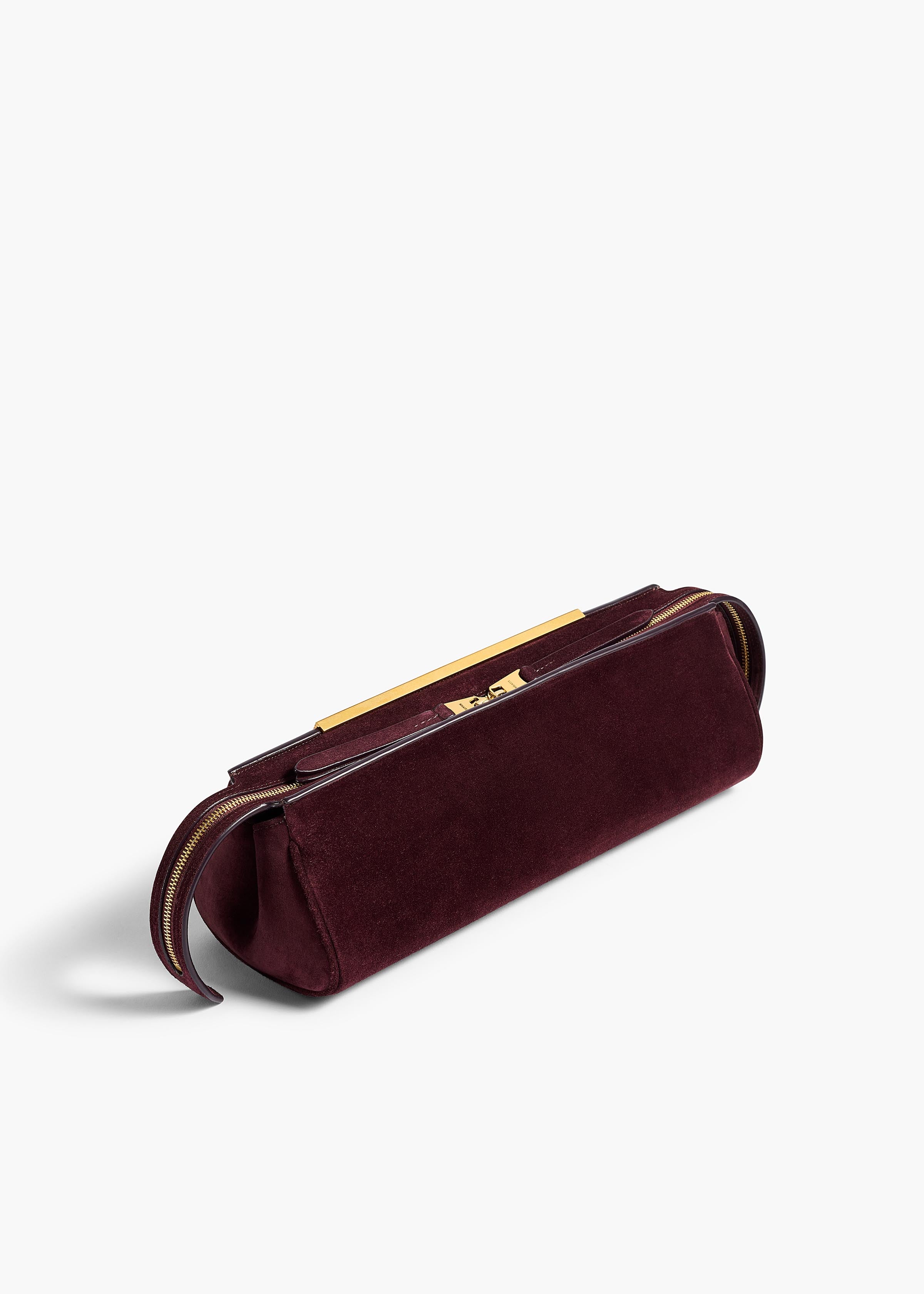 Donna Evening Clutch in Rouge Noir Suede