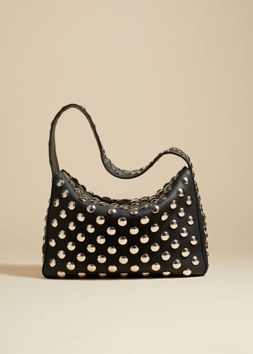 The Elena Bag in Black Leather with Studs