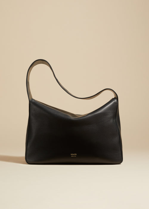 The Elena Bag in Black Pebbled Leather