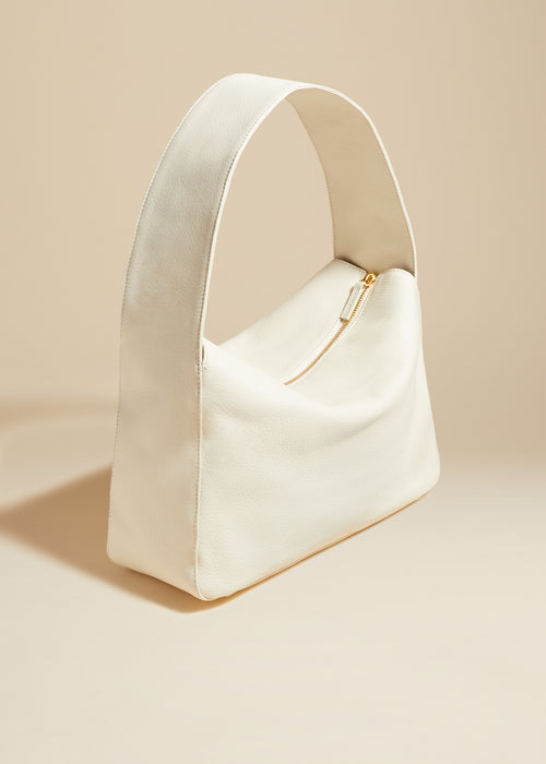 The Elena Bag in Off-White Pebbled Leather