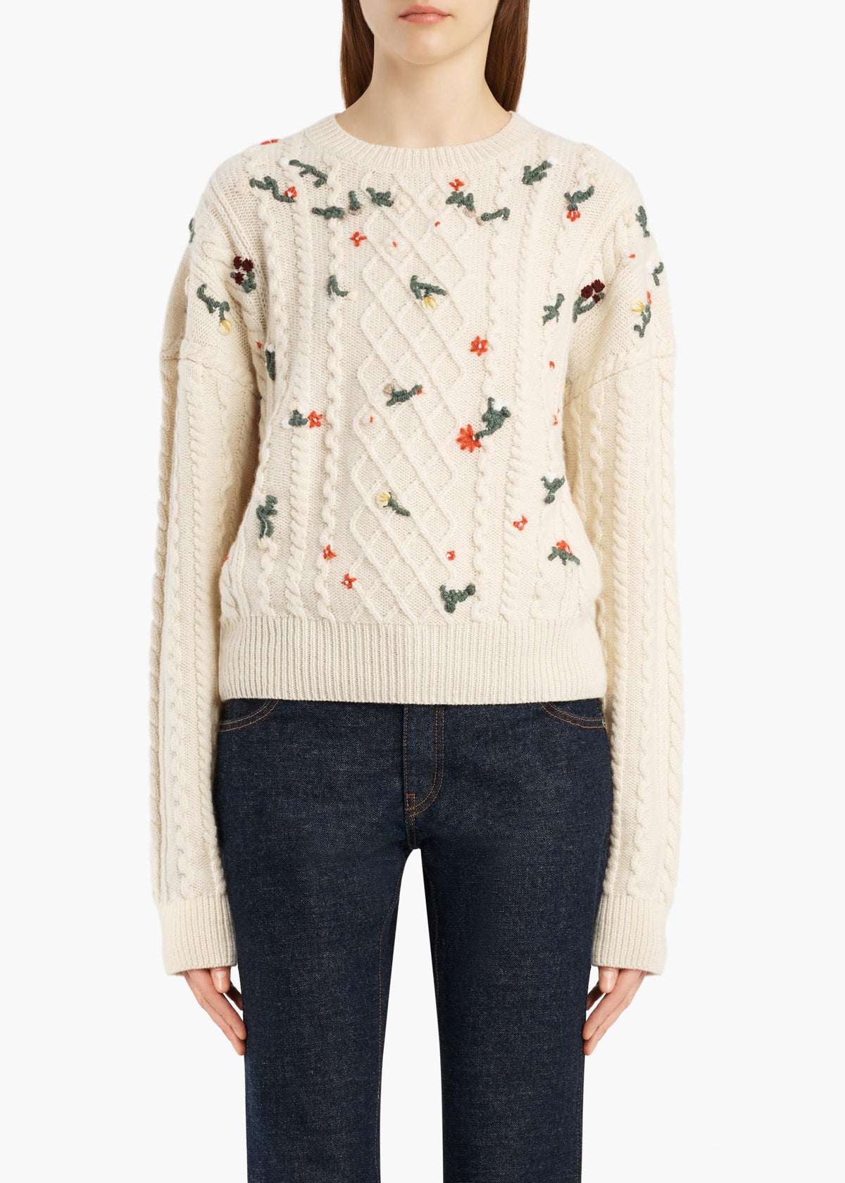ELIAS EMBROIDERY SWEATER IVORY 18379634 101 B