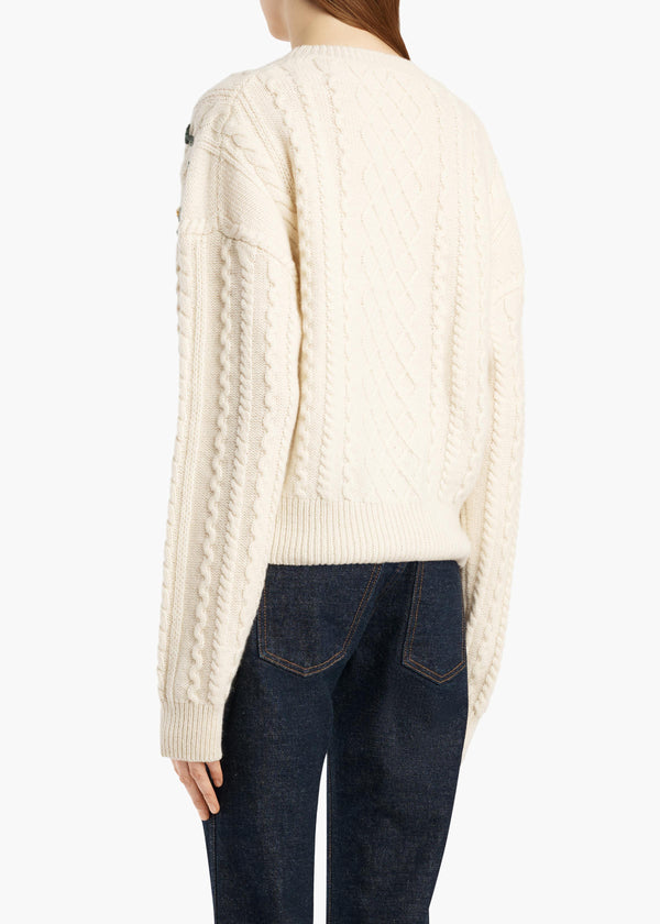 ELIAS EMBROIDERY SWEATER IVORY 18379634 101 C