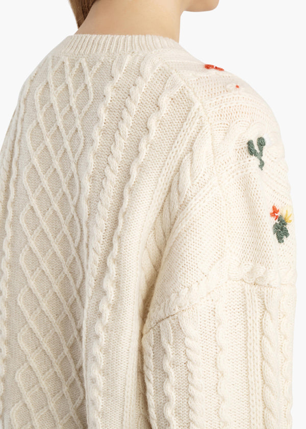 ELIAS EMBROIDERY SWEATER IVORY 18379634 101 E