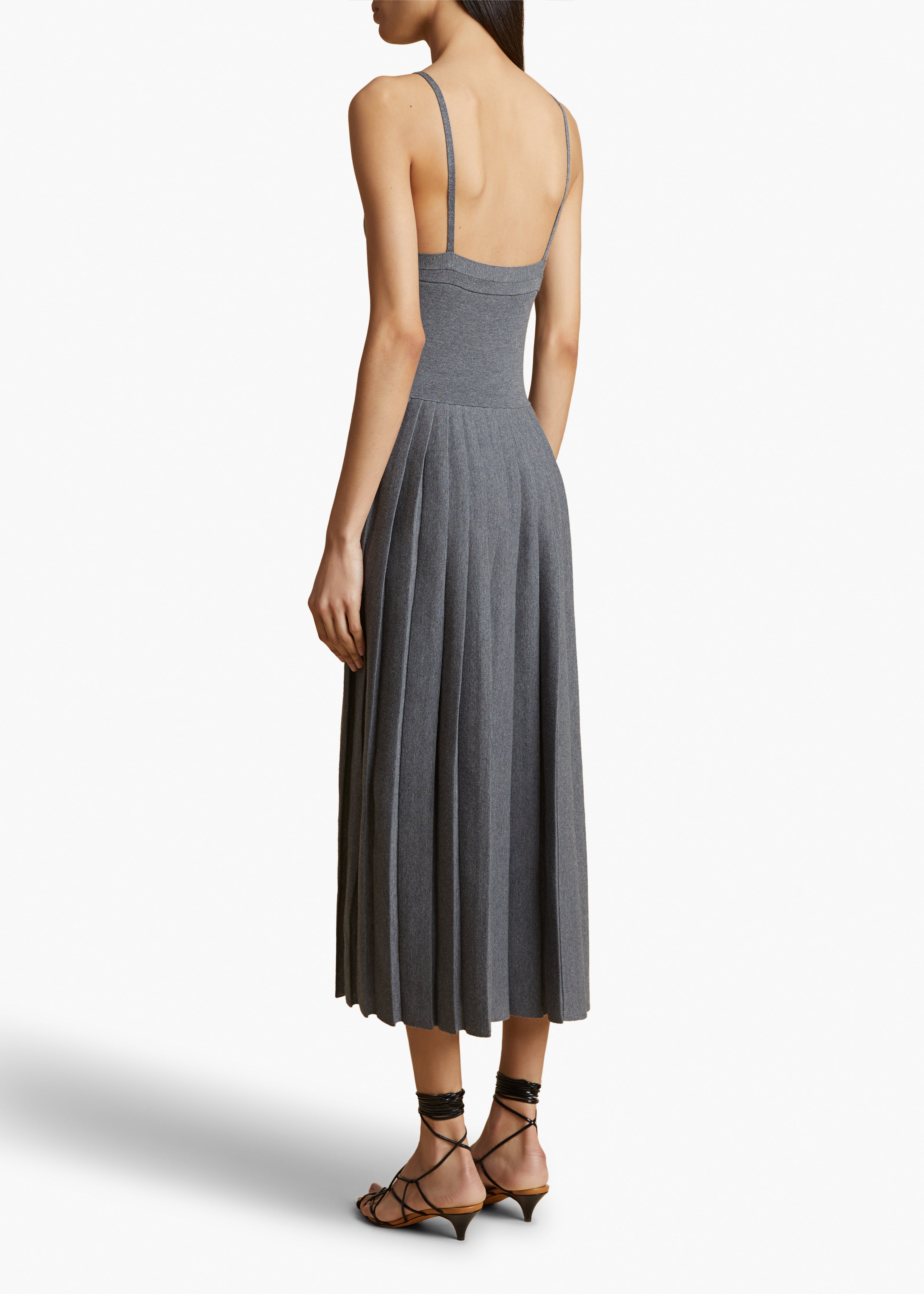 ELIO DRESS IN STERLING BACK VIEW