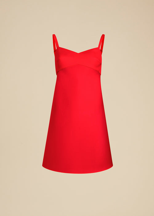 The Eli Dress in Fire Red