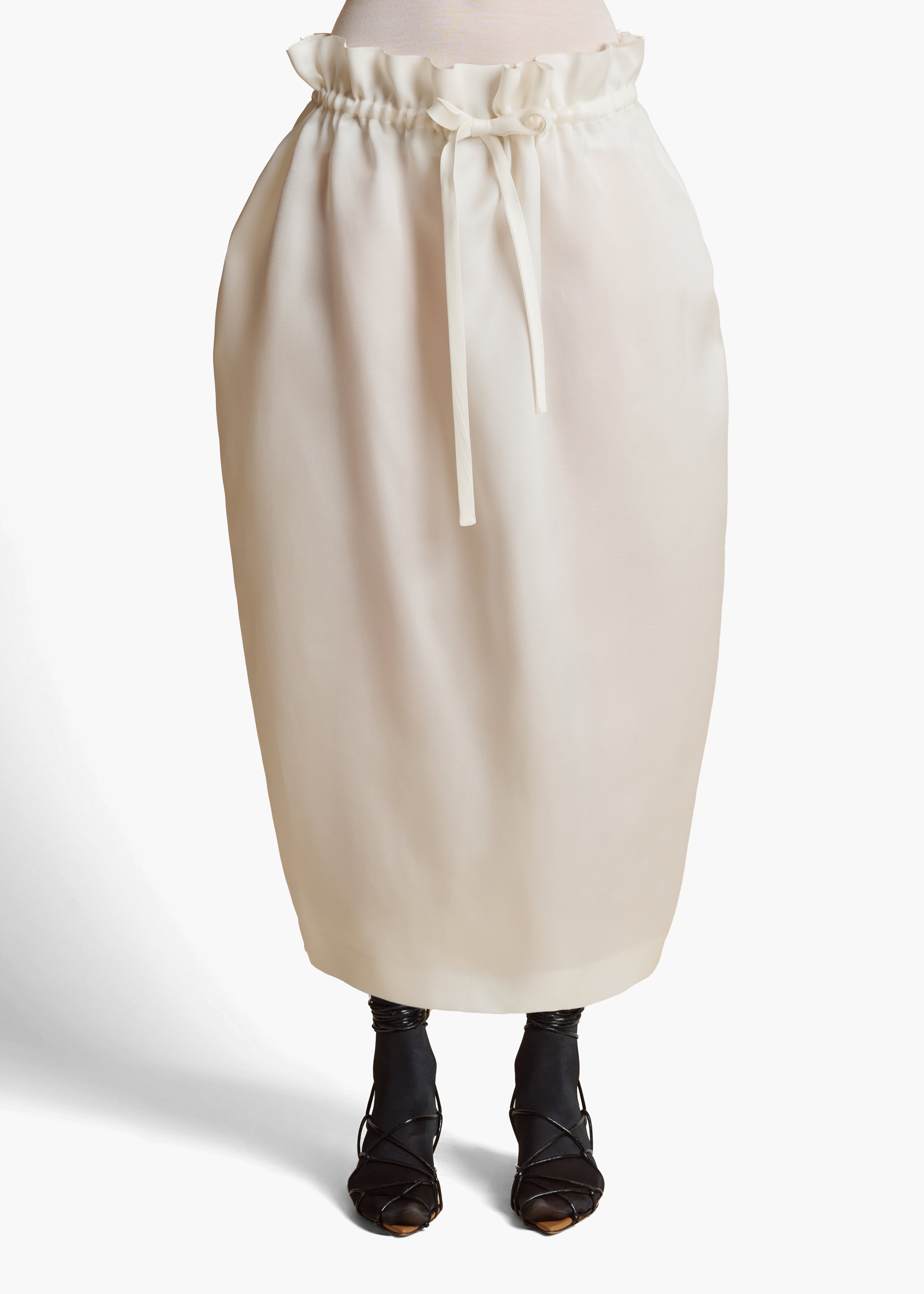 EMBER SKIRT IN CHALK FRONT VIEW