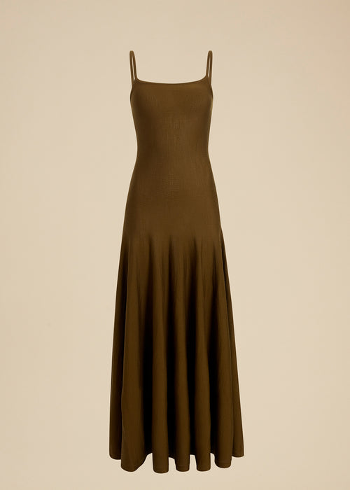 Ember Dress in Dark Olive– KHAITE