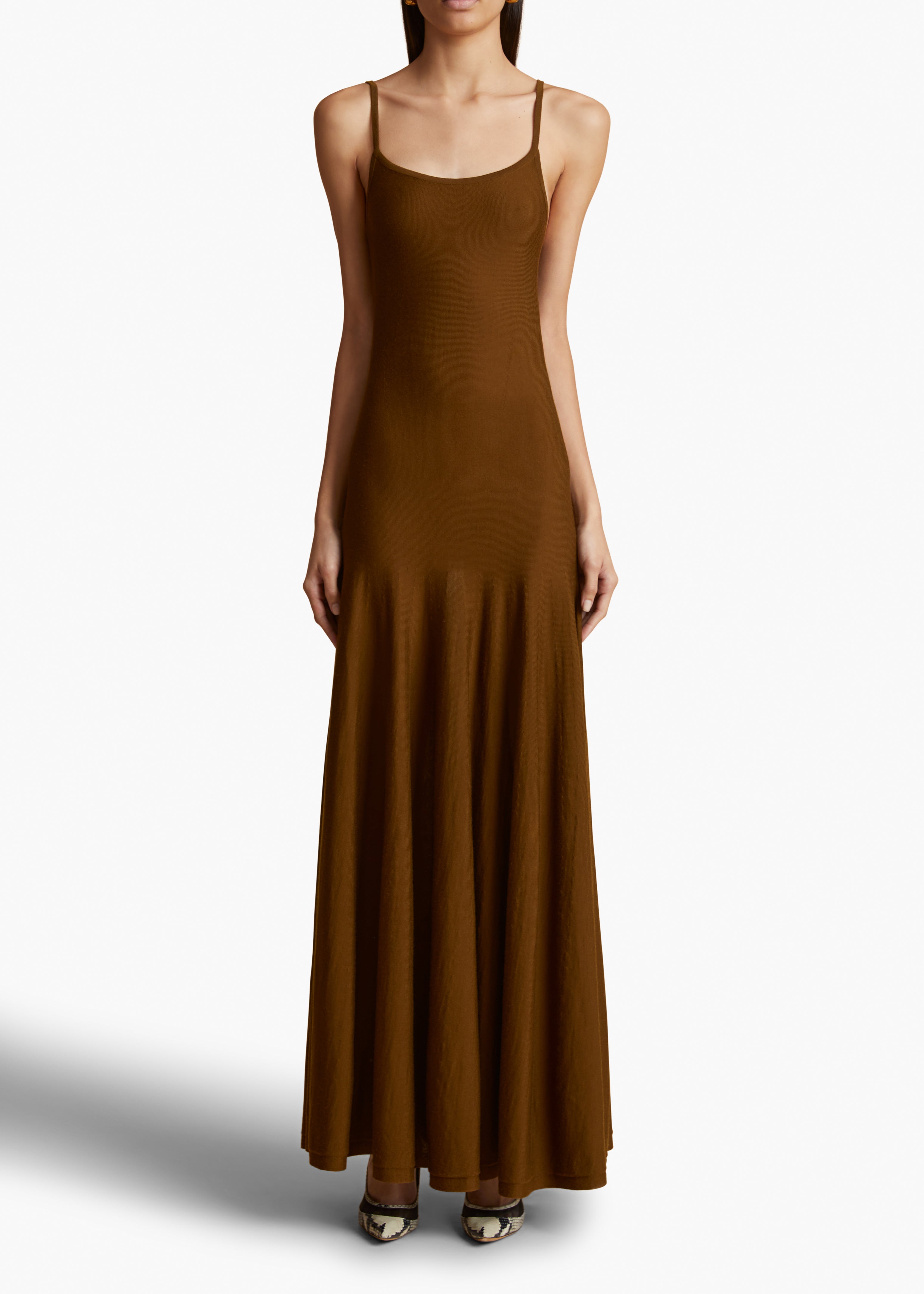 Ember Dress in Toffee FRONT VIEW