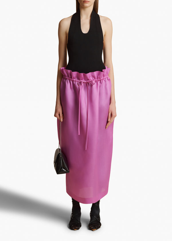 EMBER SKIRT IN ORCHID FRONT VIEW STYLED