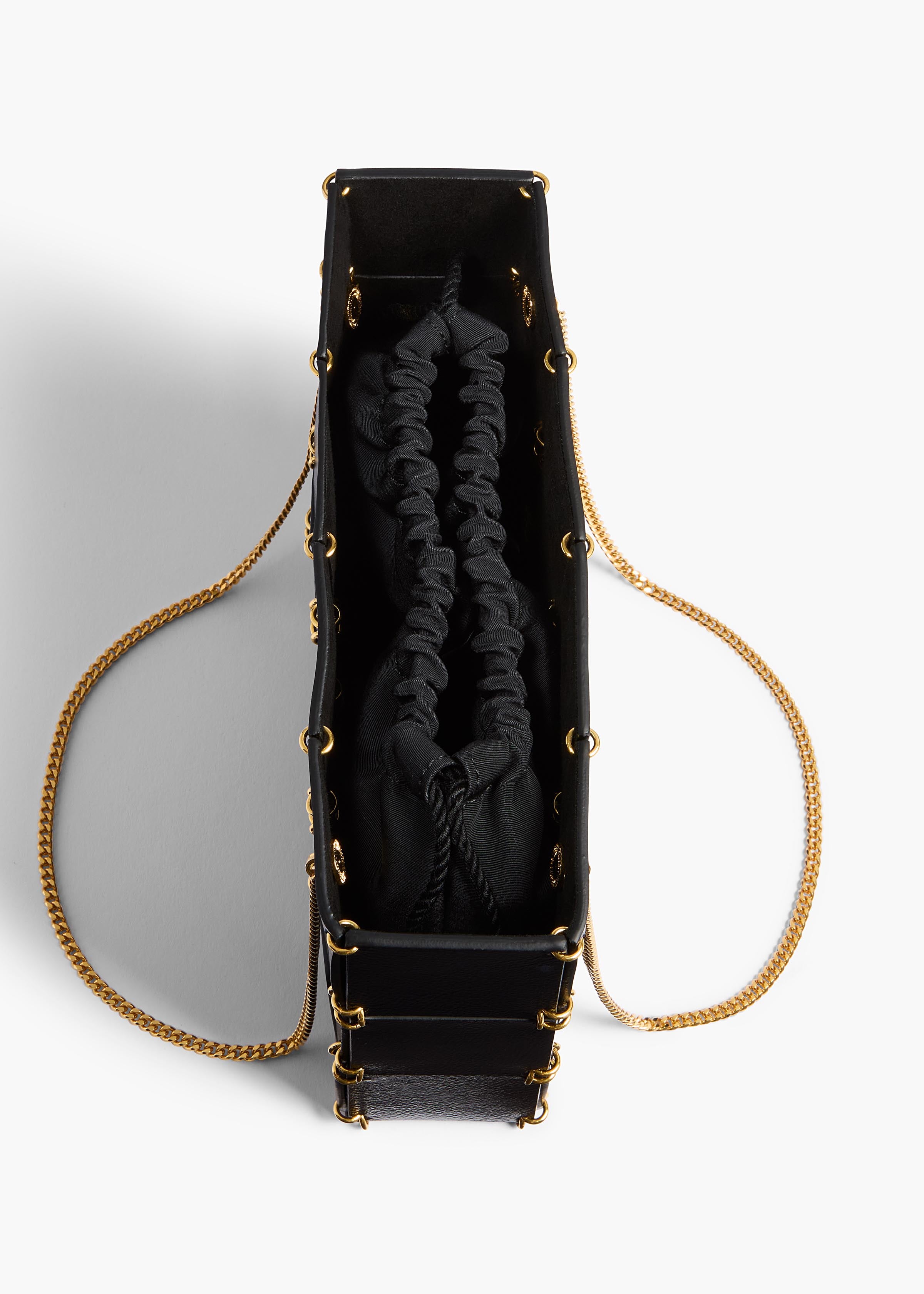 Mini Emma Bag in Black Crackle Patent Leather