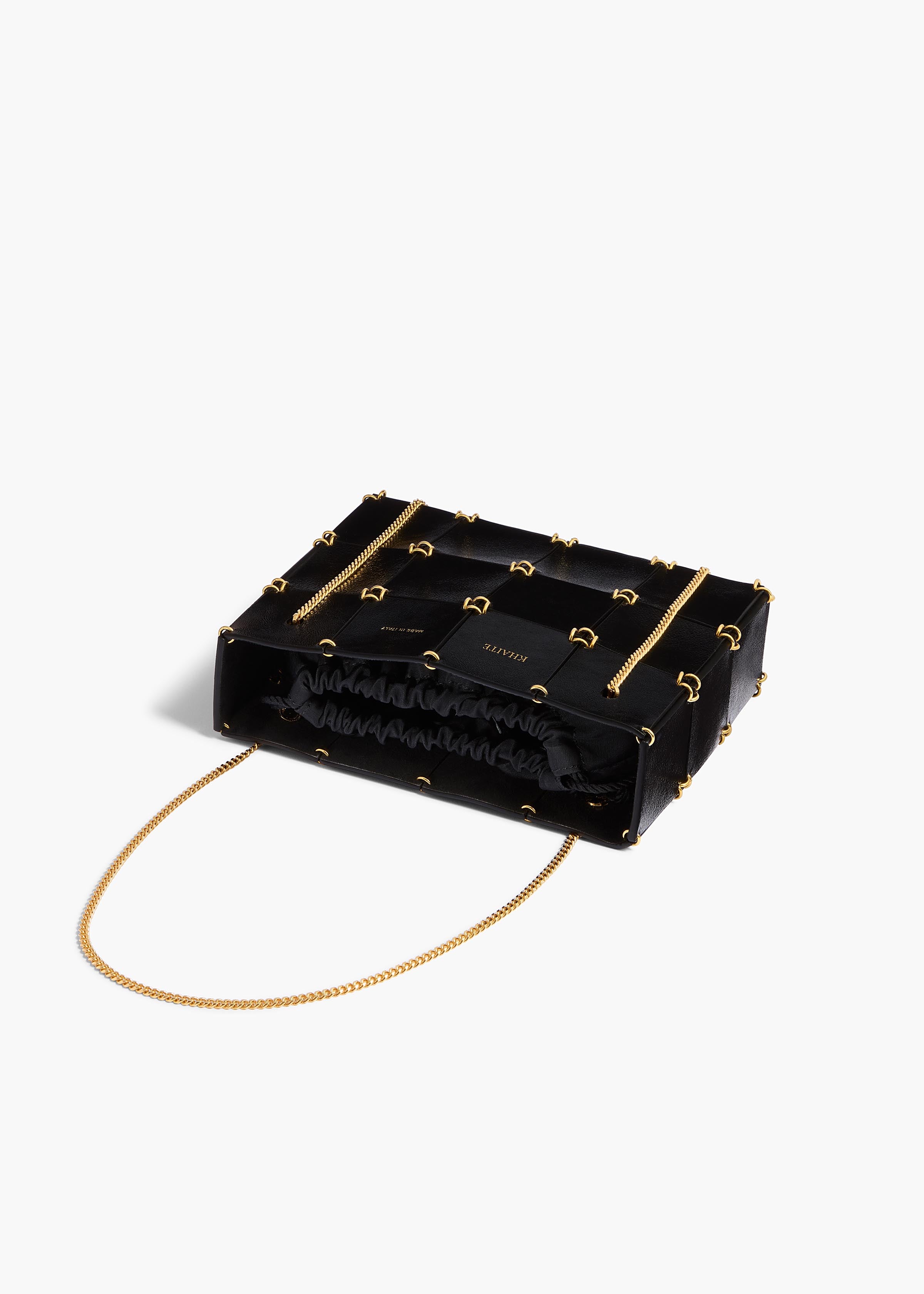 Mini Emma Bag in Black Crackle Patent Leather