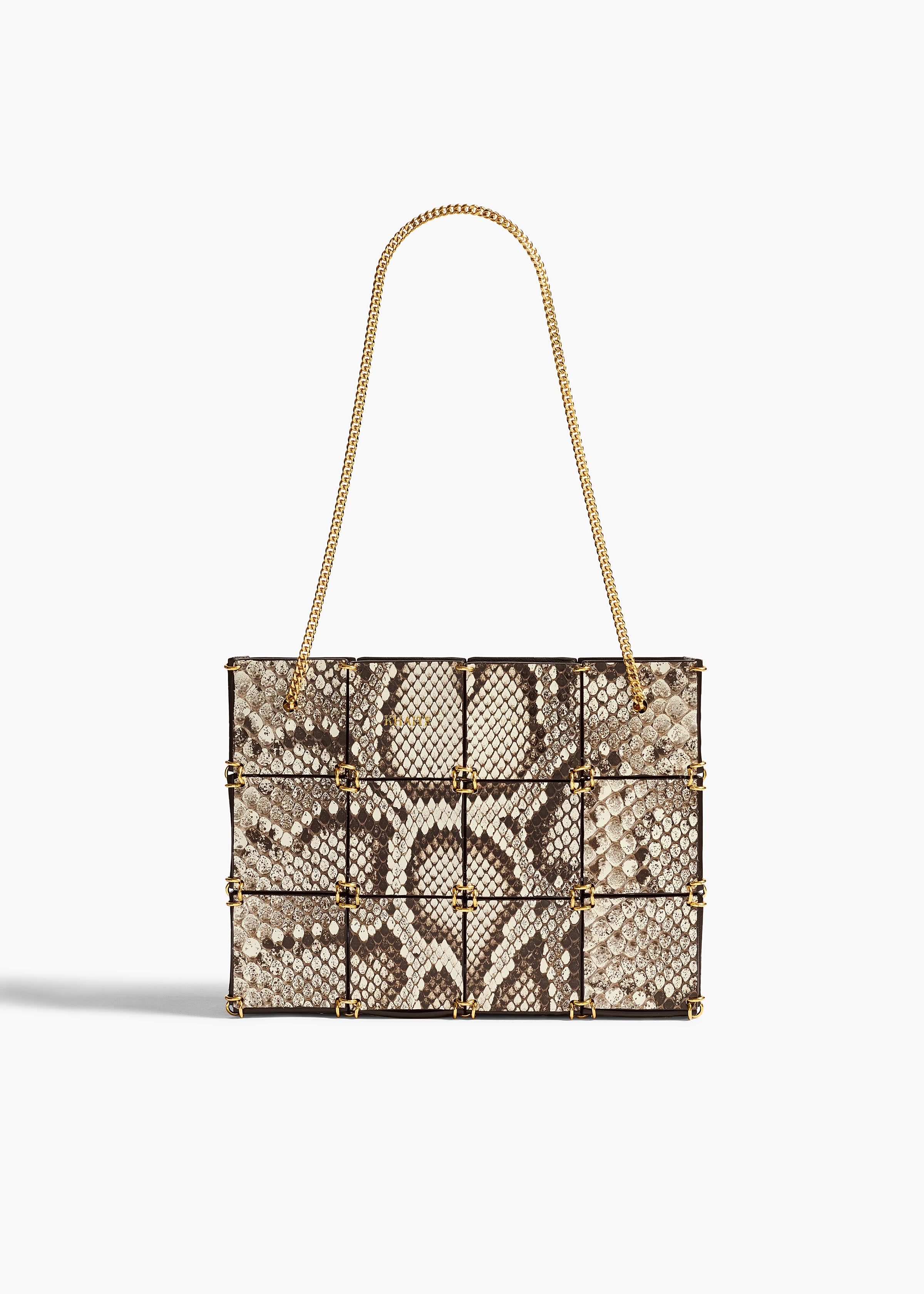 KHAITE  - Mini Emma Bag in Natural Python