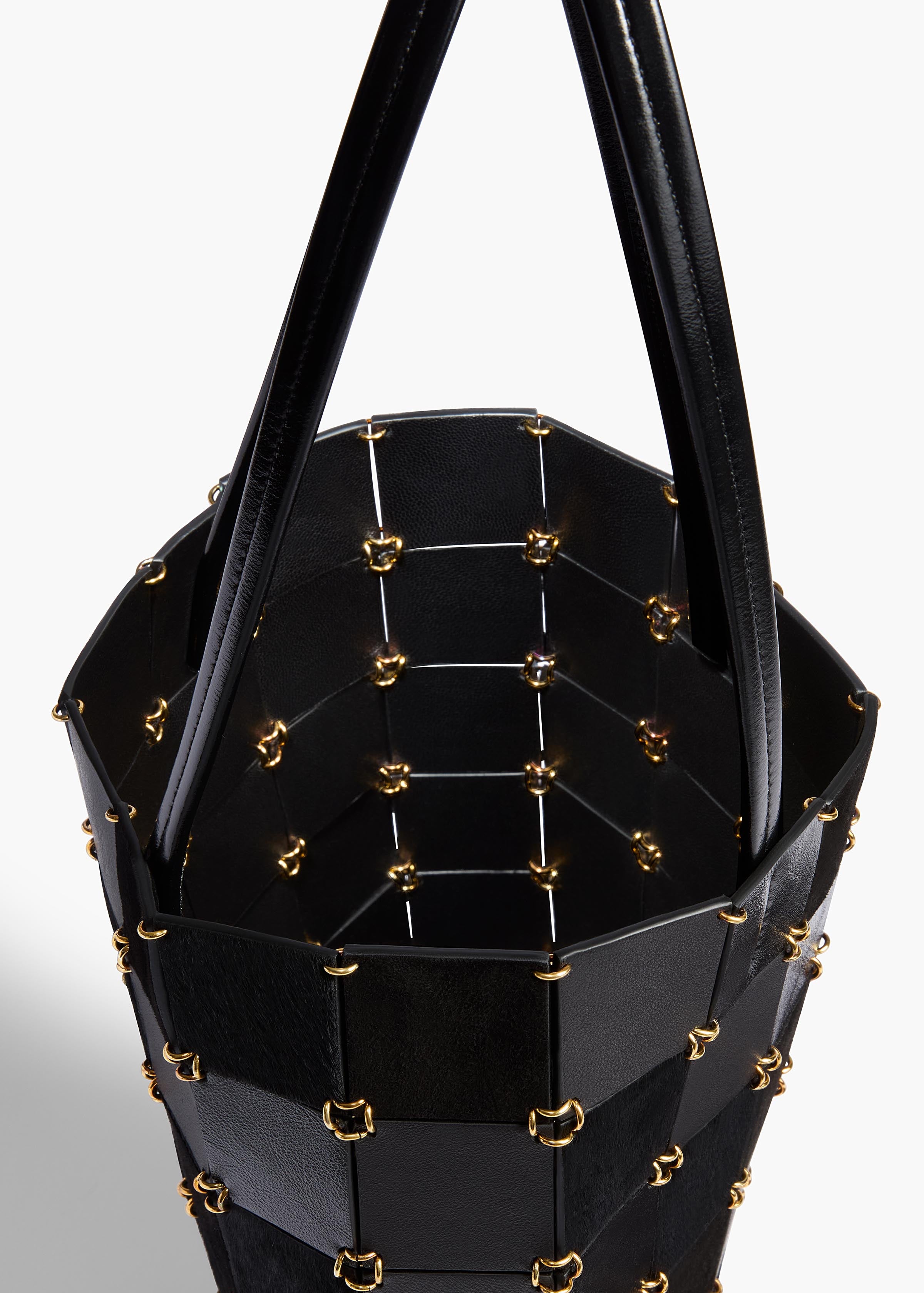 Small Emma Tote in Black Haircalf Multi Leather
