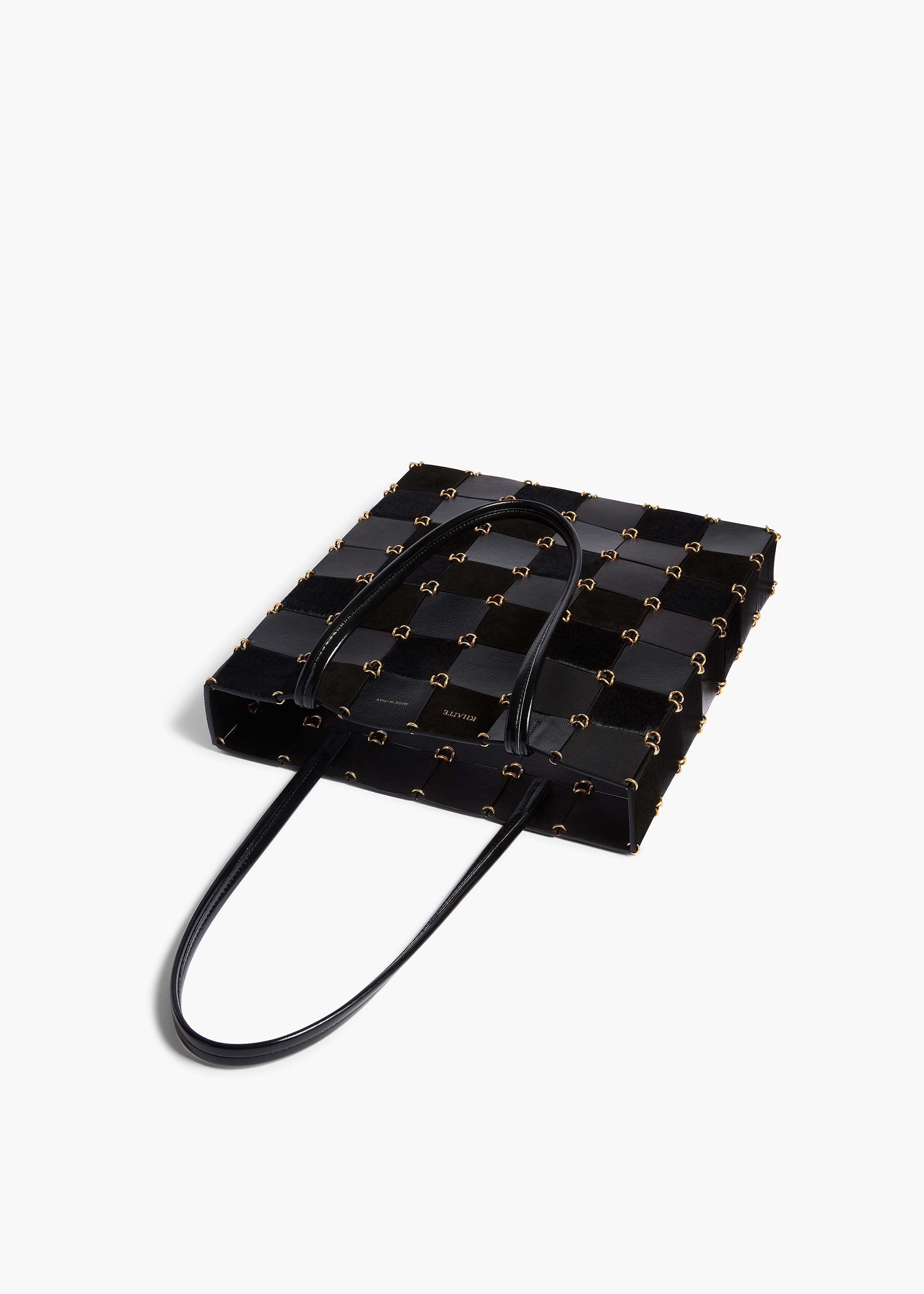 Small Emma Tote in Black Haircalf Multi Leather