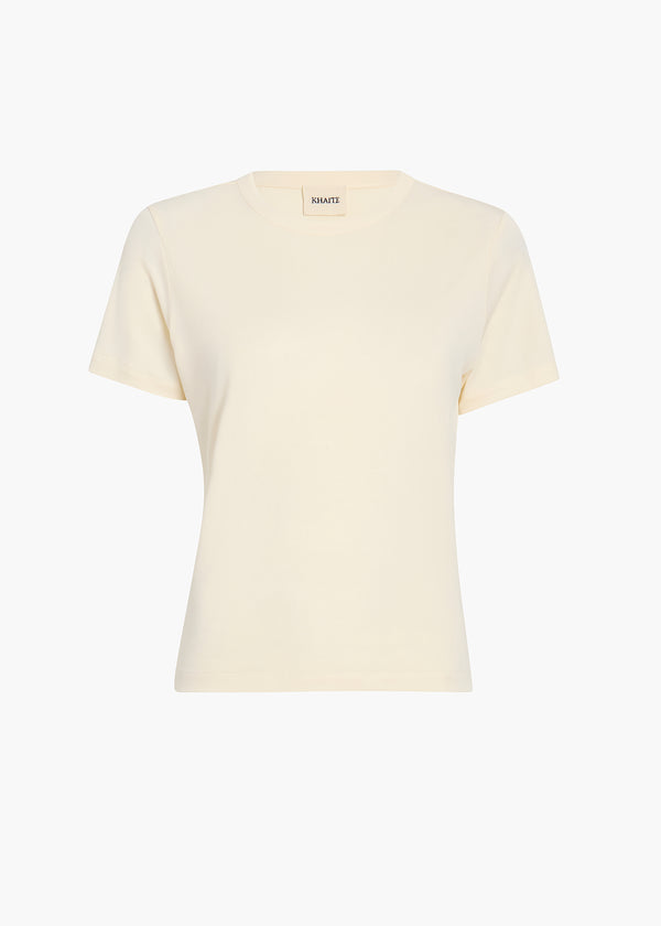 EMMYLOU T SHIRT IN CREAM FLAT VIEW