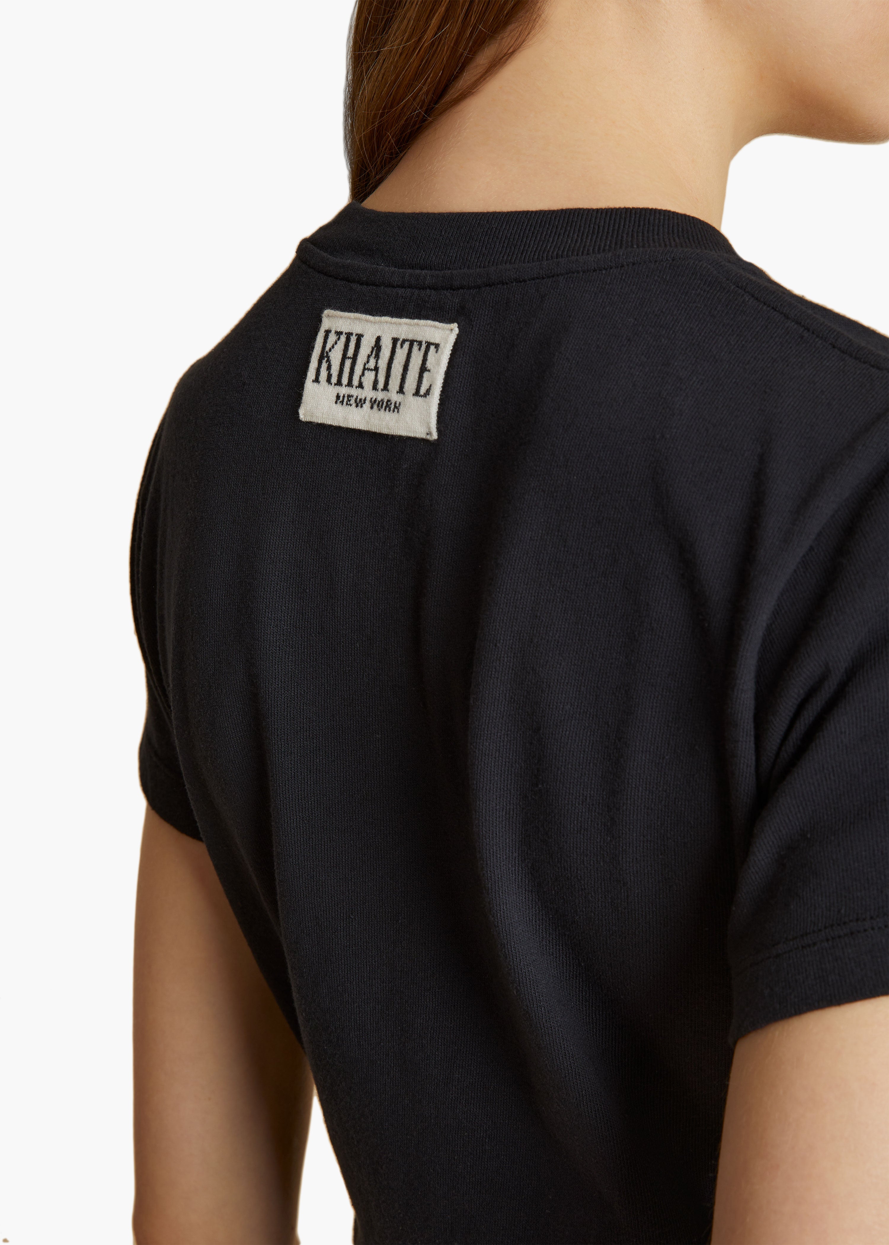 KHAITE LLC - Emmylou T-Shirt in Washed Black