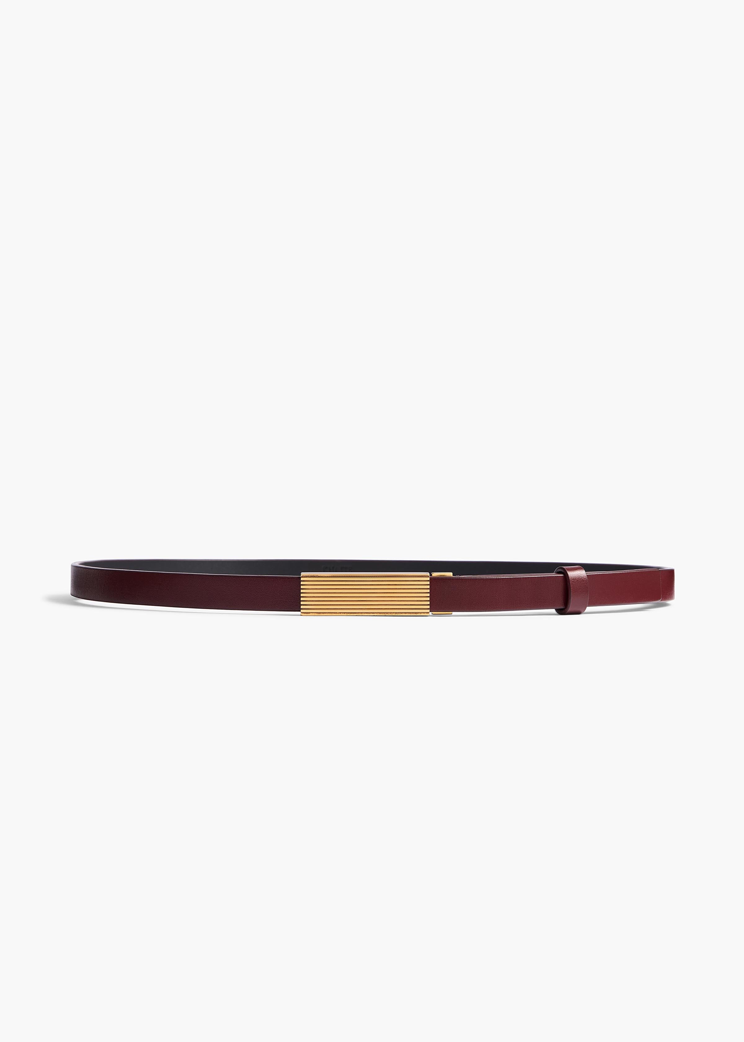 Empire Belt in Oxblood Leather with Gold