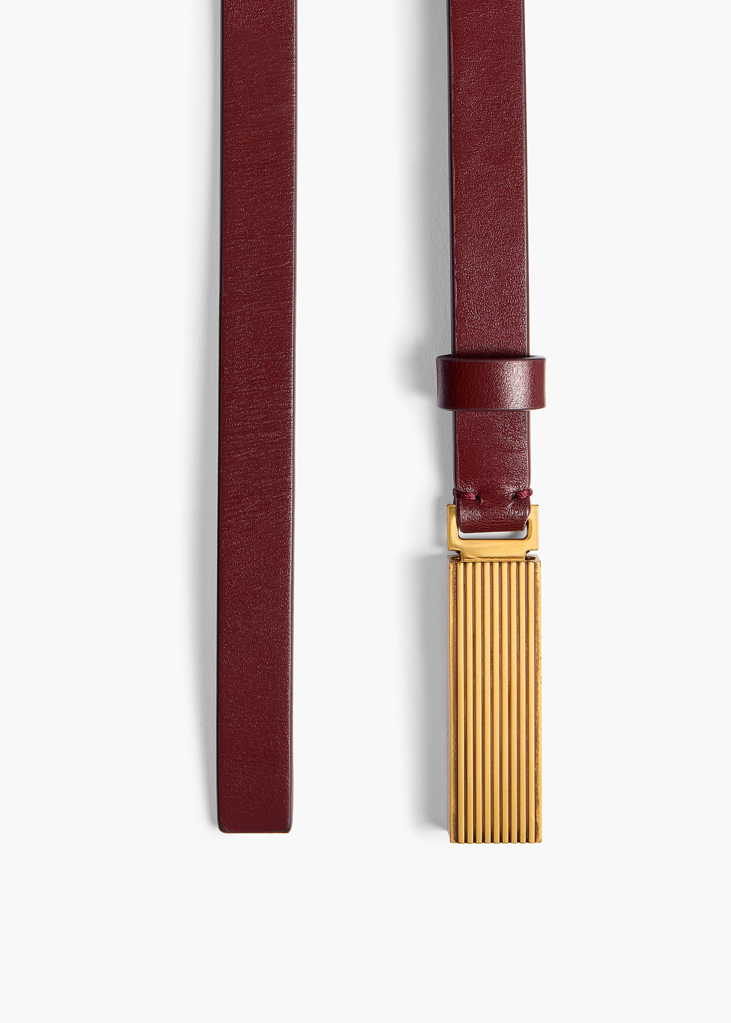 Empire Belt in Oxblood Leather with Gold