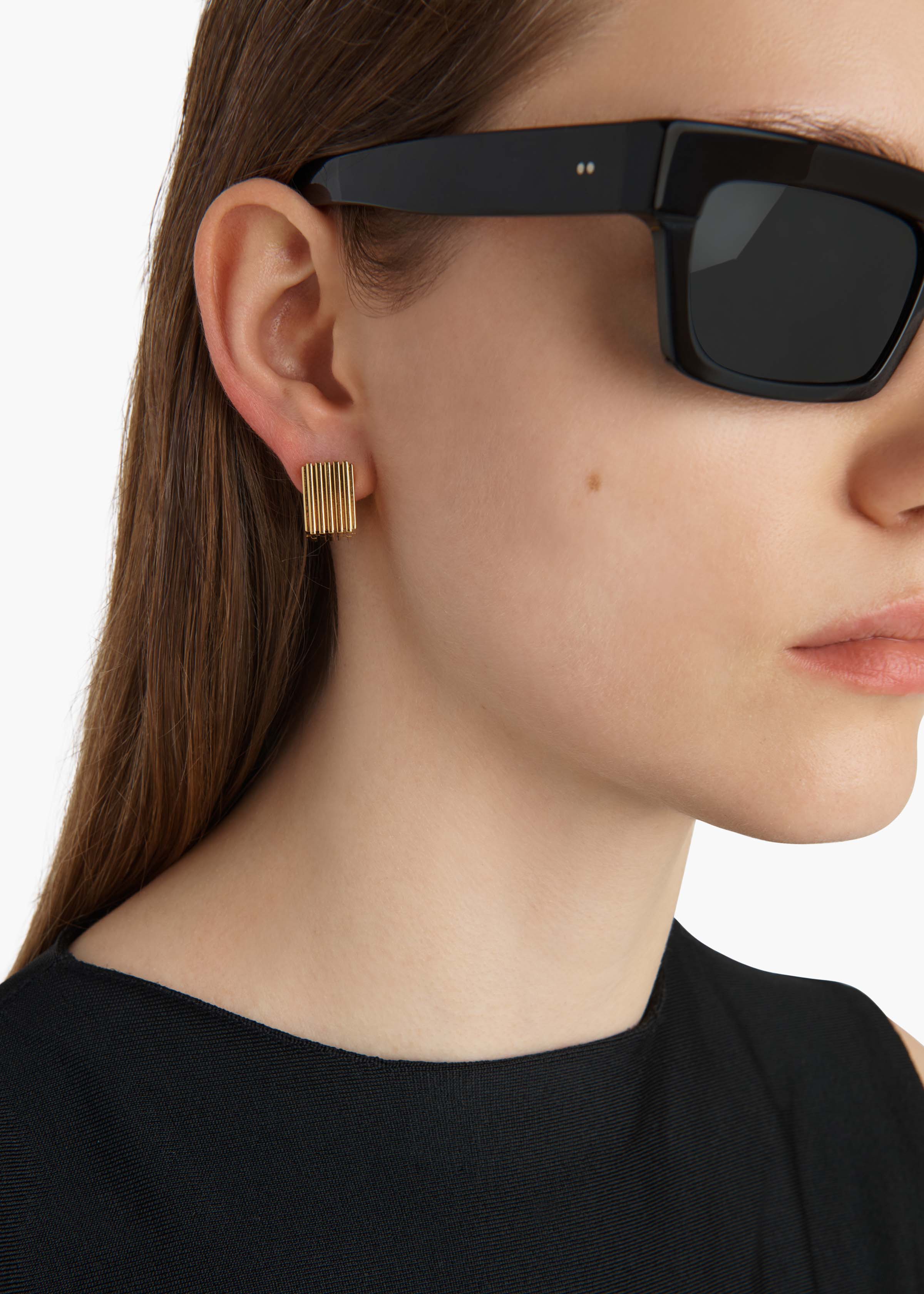 Small Empire Earrings in Gold
