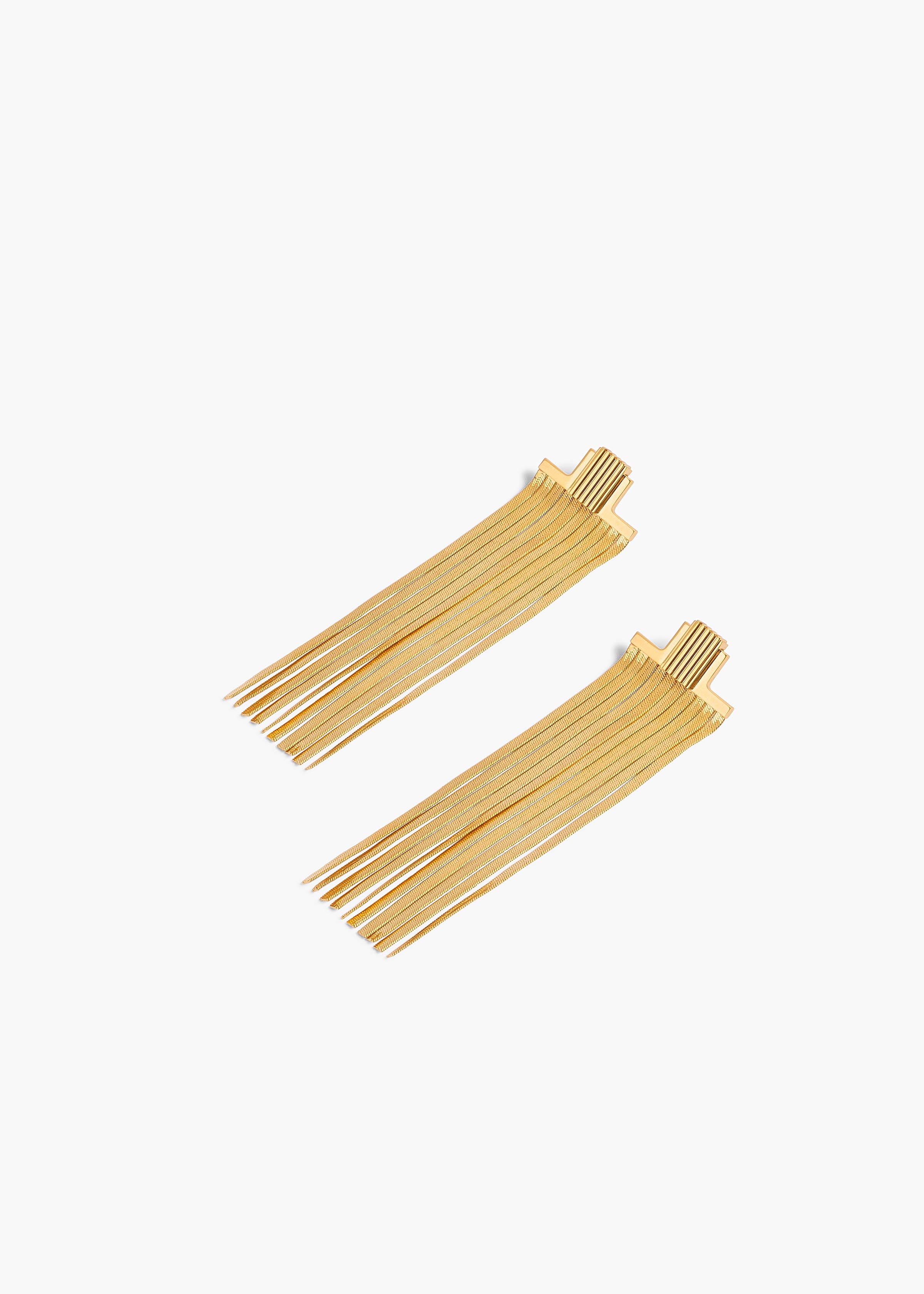 Empire Snake Chain Earrings in Gold
