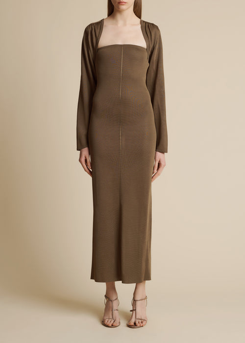 The Esmeray Dress in Toffee