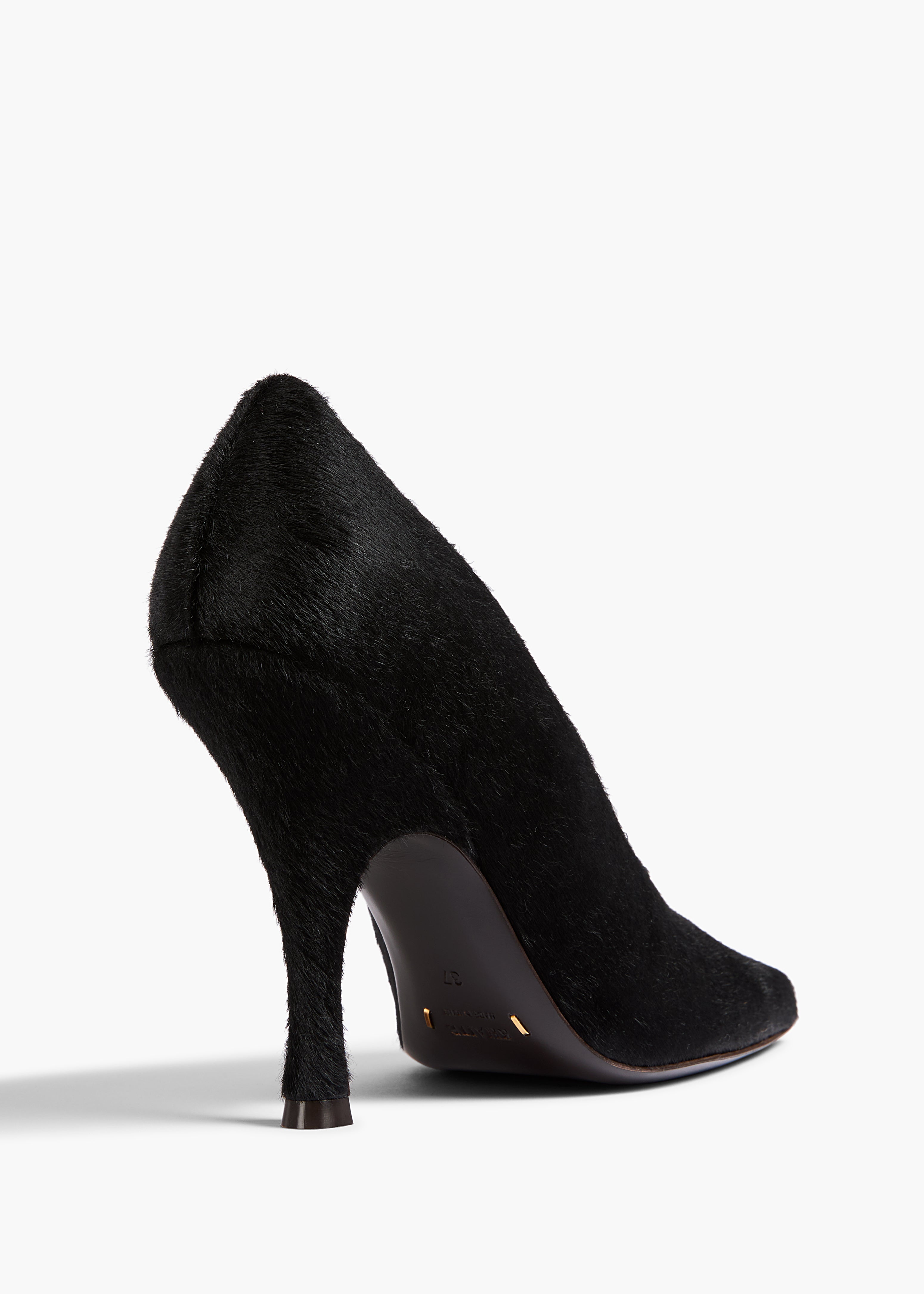 Eva Pump in Black Haircalf BACK VIEW