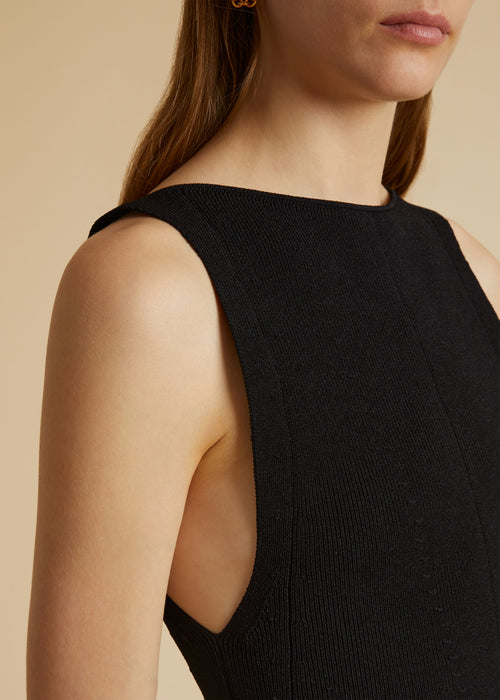The Evelyn Top in Black