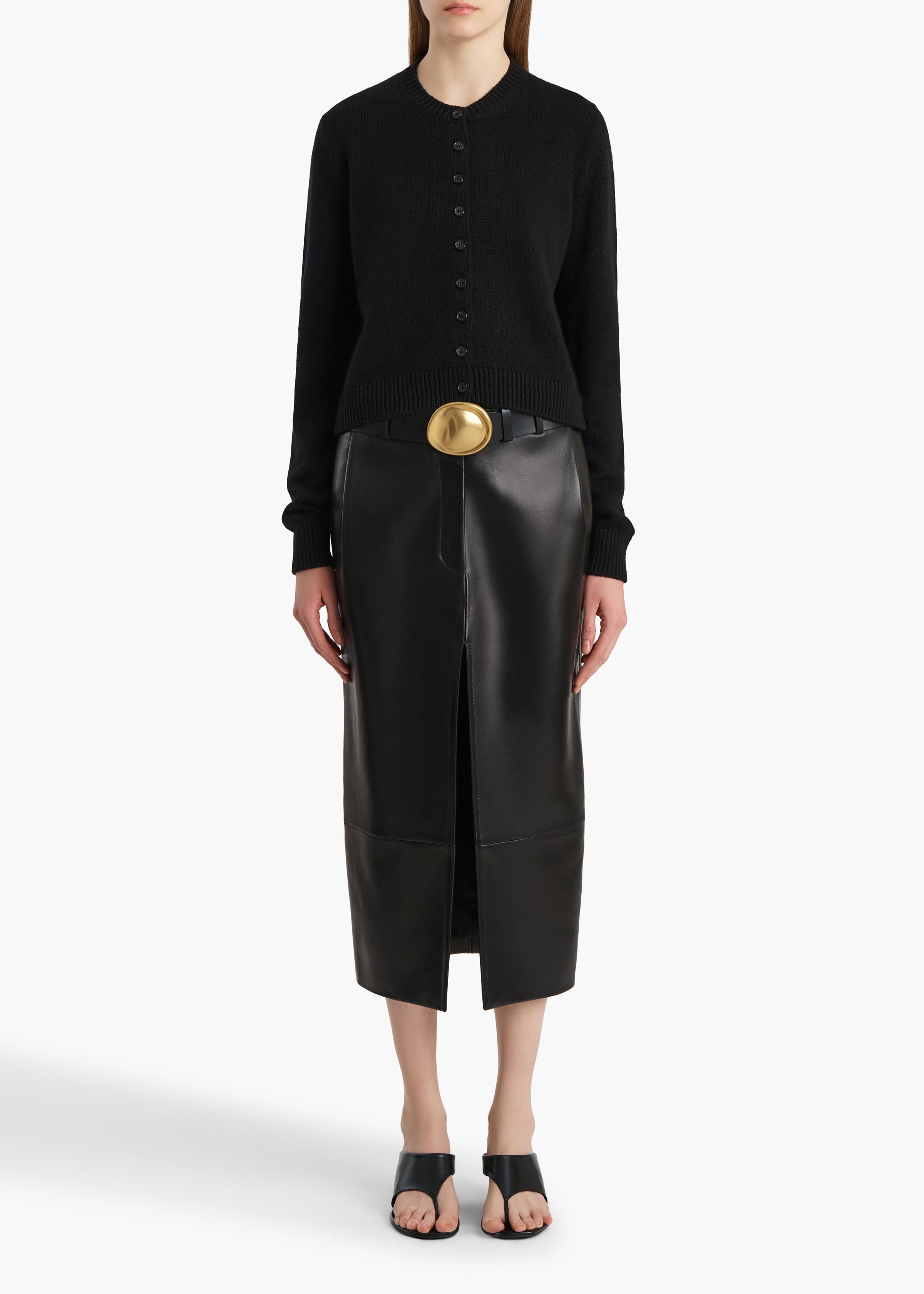 KHAITE  - Everheart Cardigan in Black