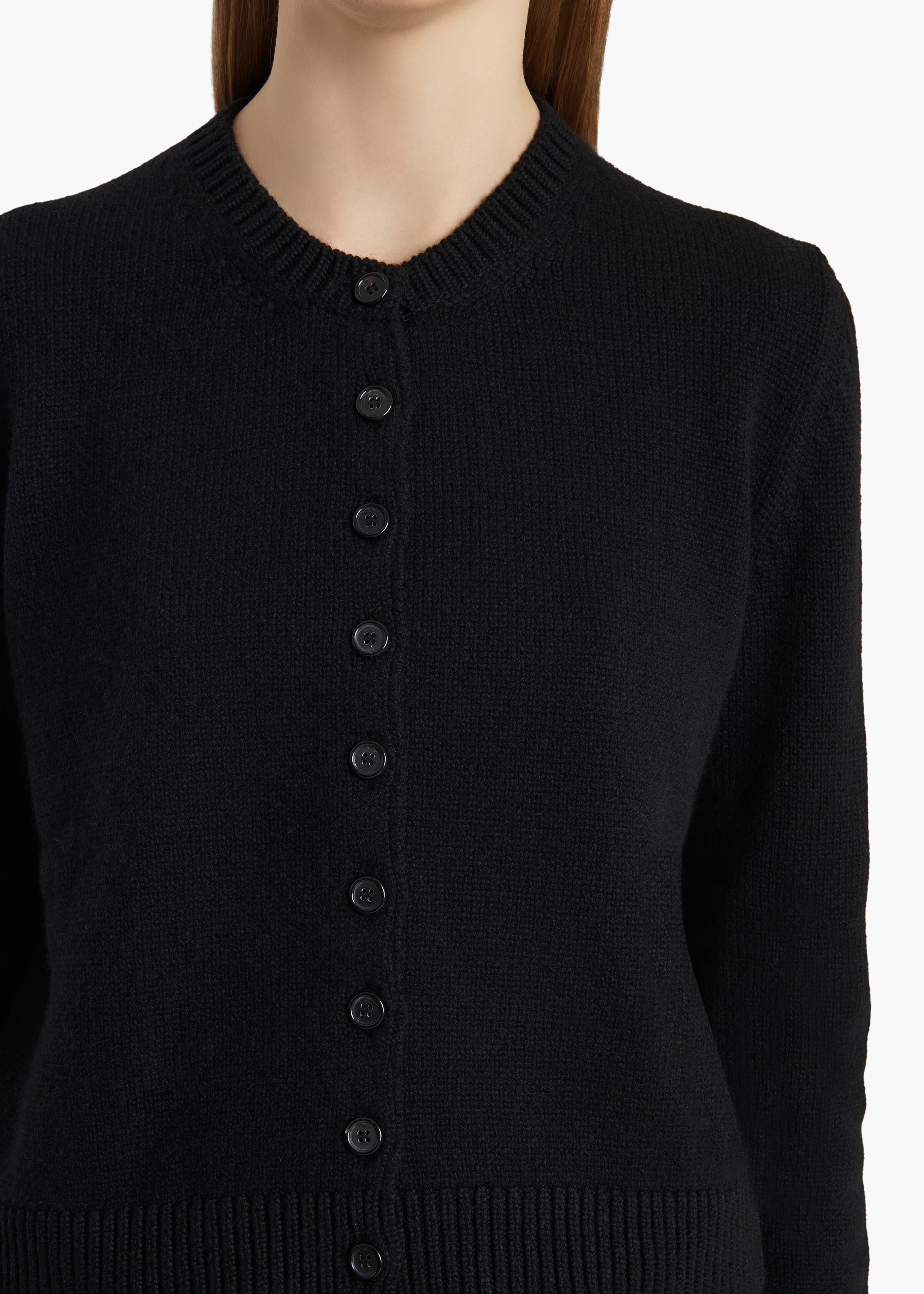 KHAITE  - Everheart Cardigan in Black