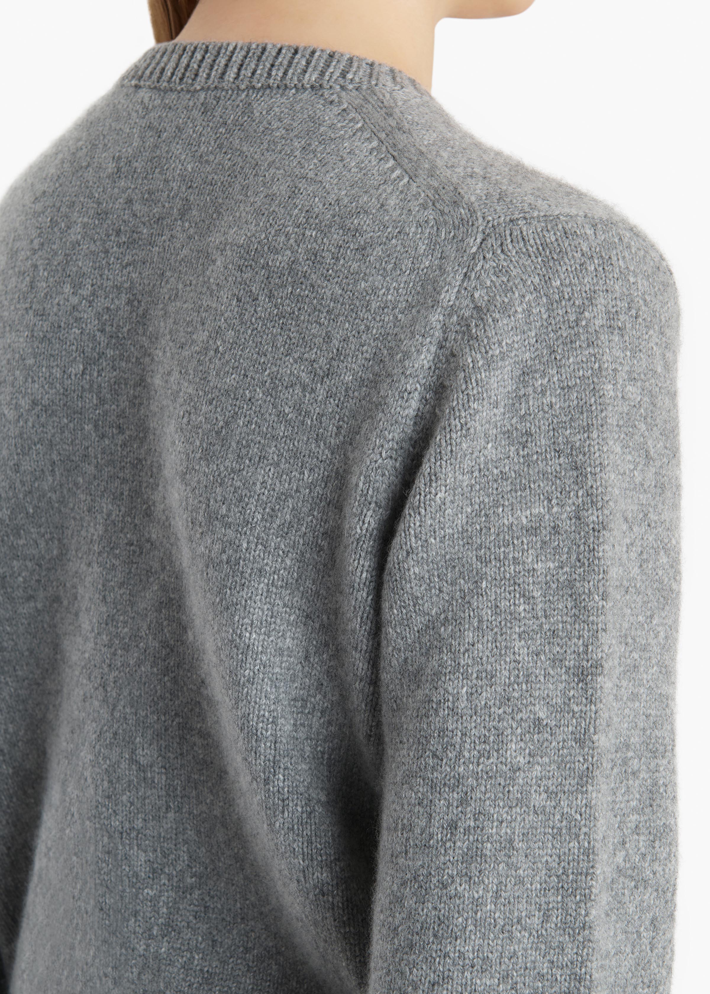Everheart Cardigan in Fog with Leather Buttons