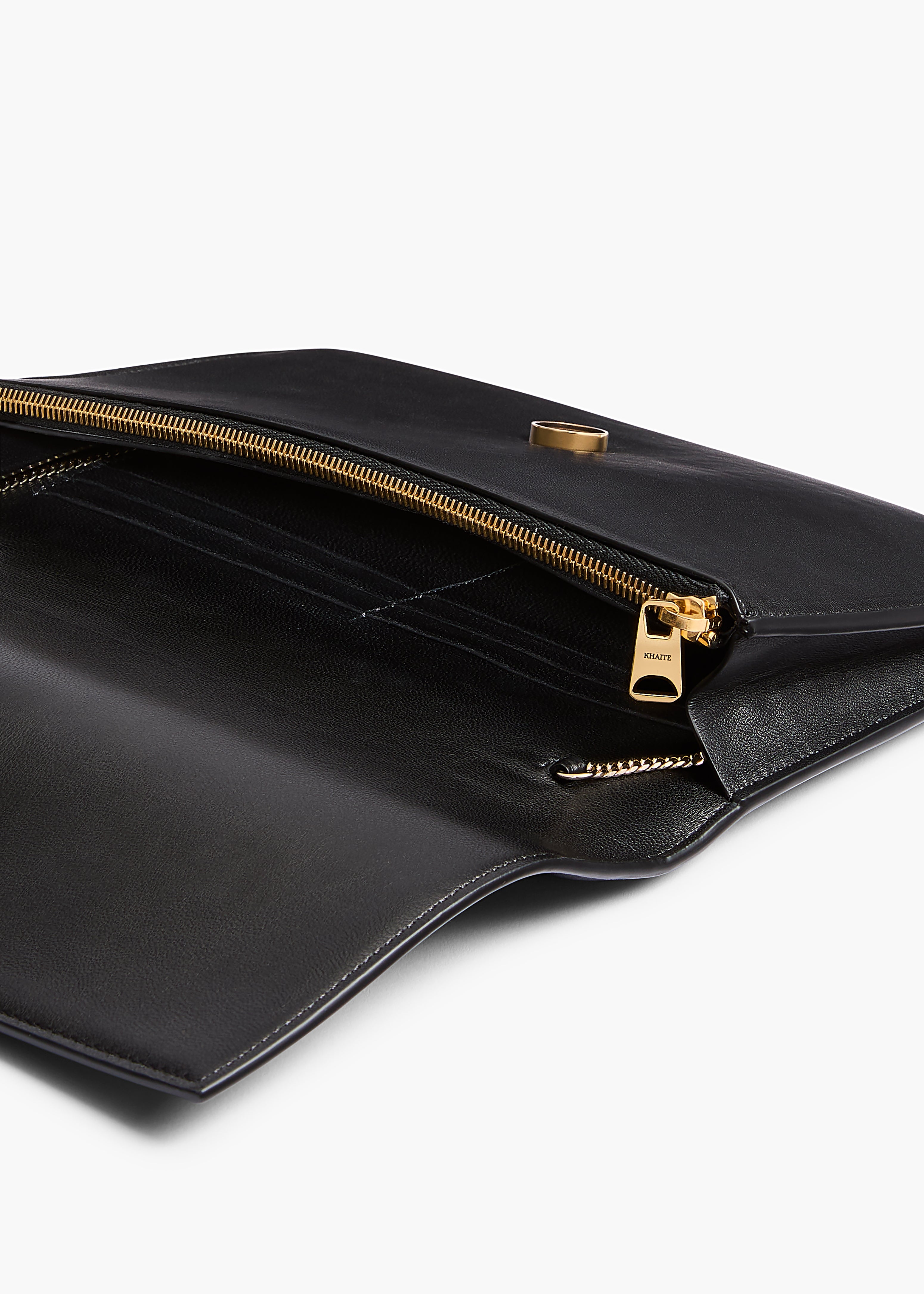 Eve Pochette on Chain in Black Nappa Leather DETAILED VIEW 1