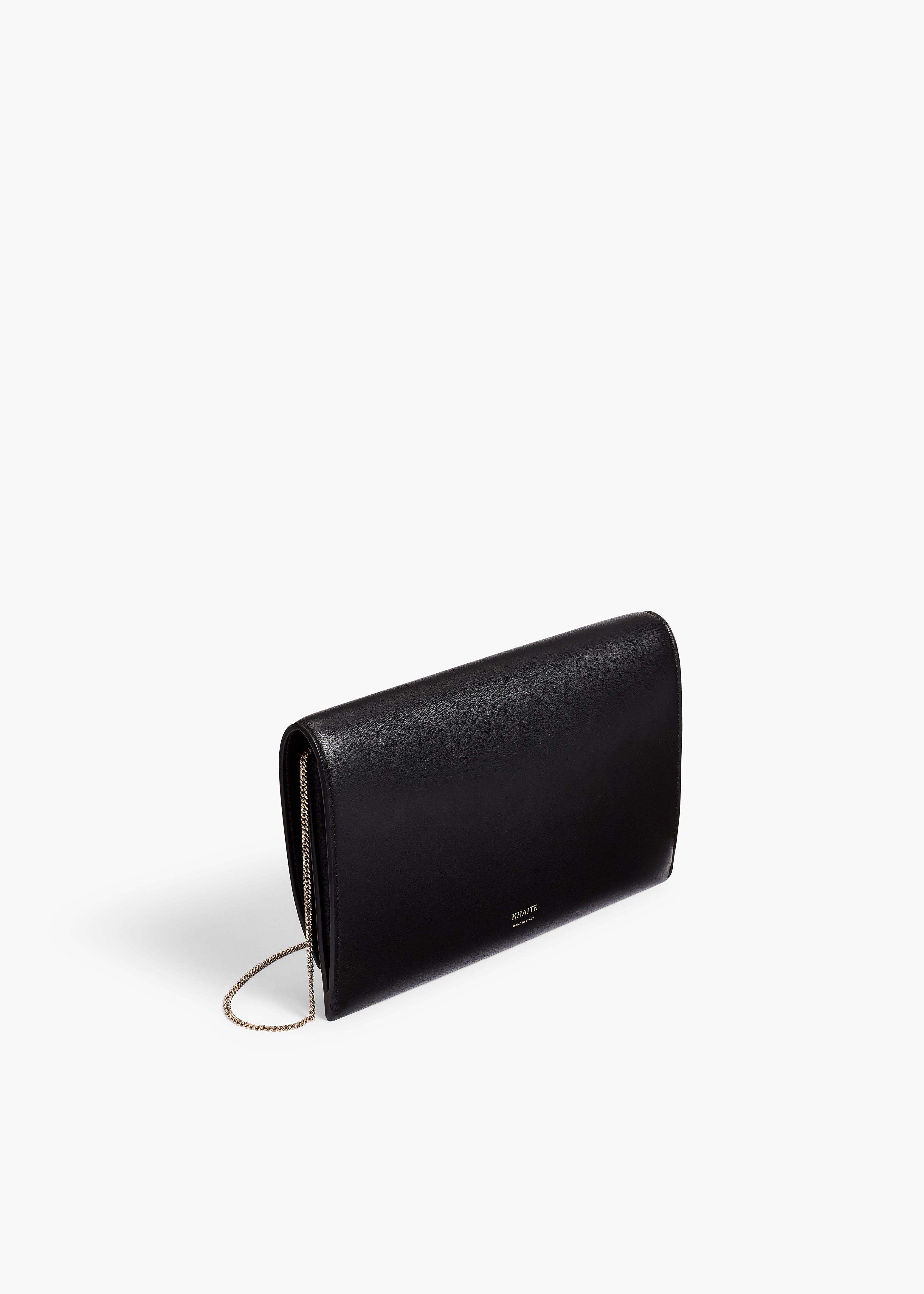 Eve Pochette on Chain in Black Nappa Leather BACK VIEW