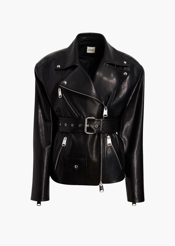 Fabbie Jacket in Black Leather