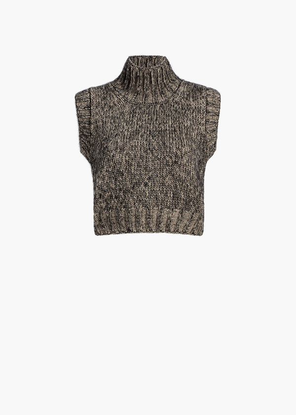 Fawn Top in Sepia and Black Multi