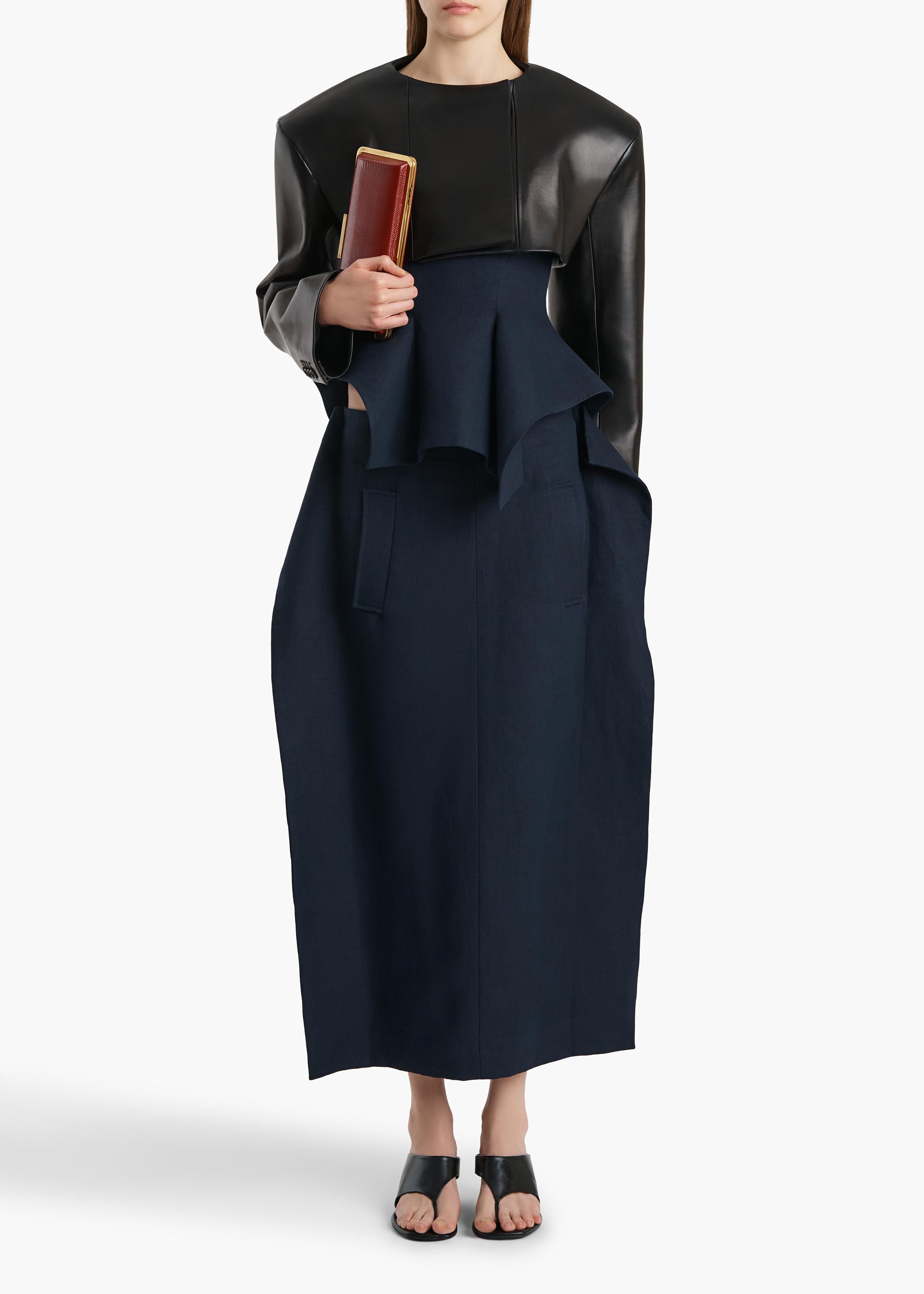 Fenla Jacket in Black Leather