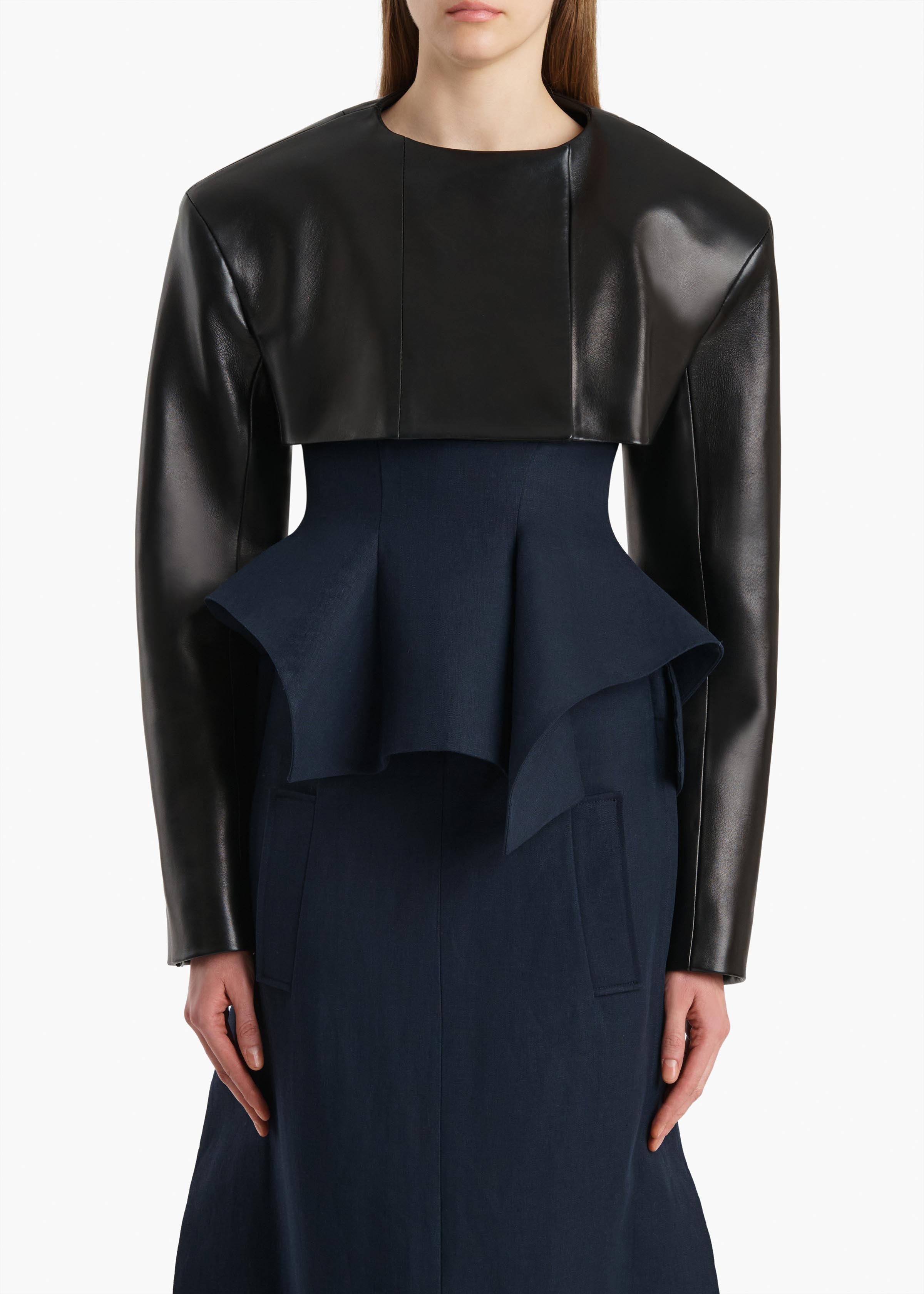 Fenla Jacket in Black Leather